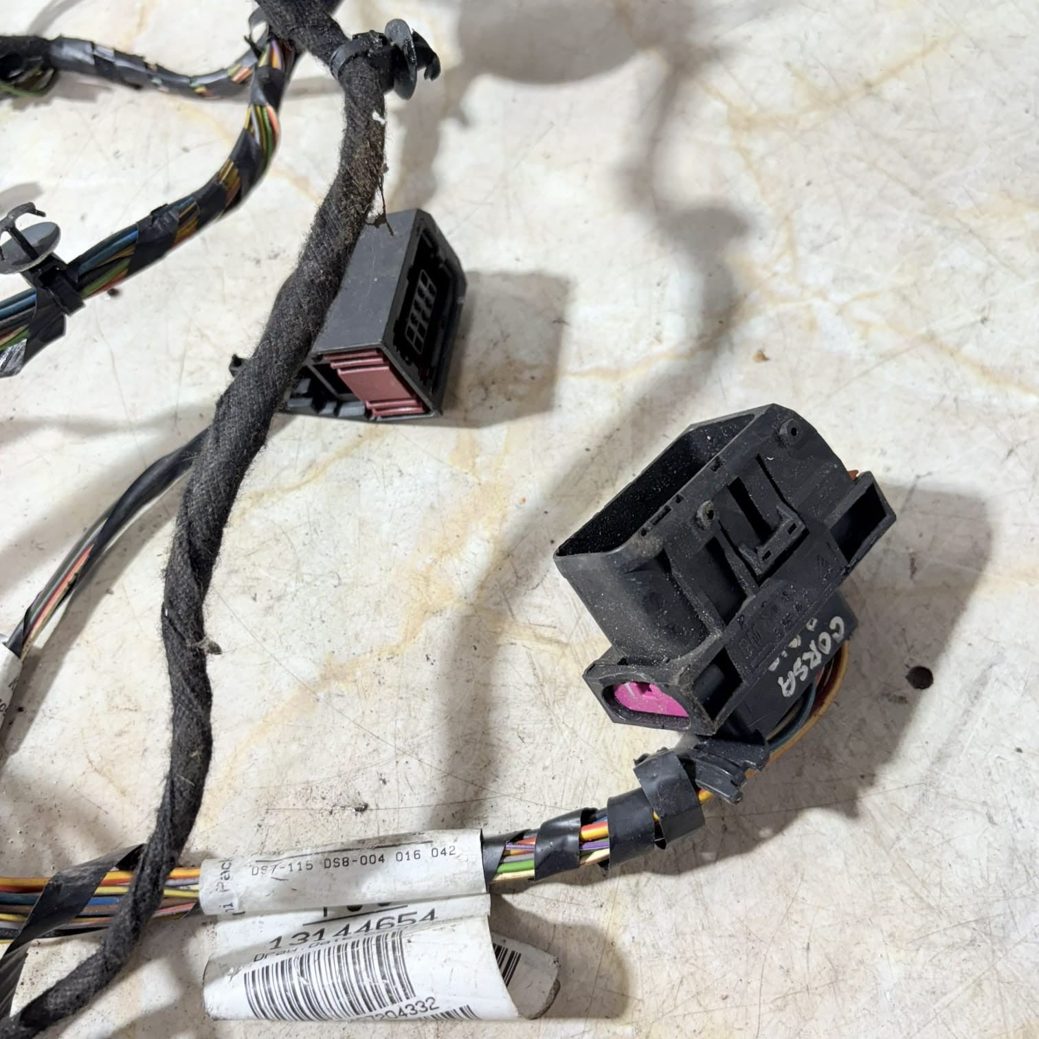 VAUXHALL CORSA D DOOR LOOM WIRING 3DR 13144654 NSF LH PASSENGER FRONT LEFT 2007