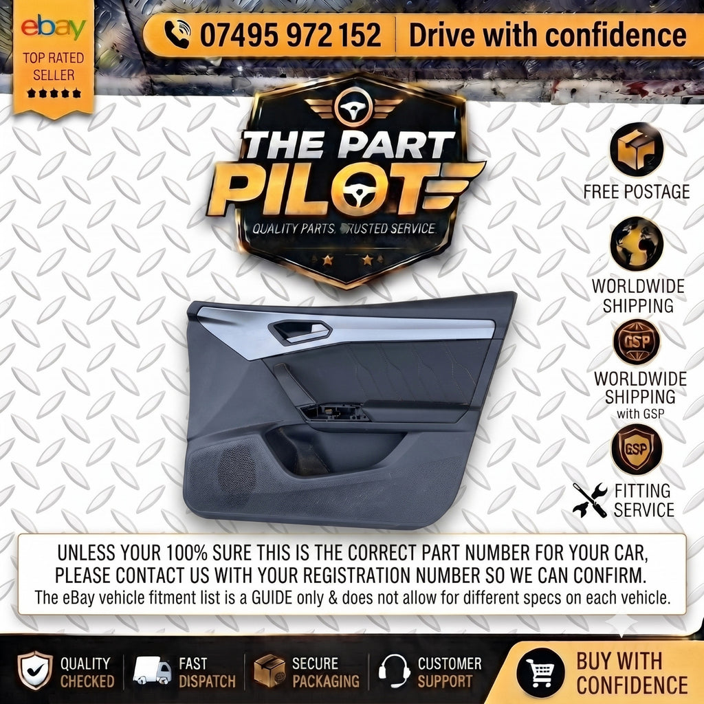 Seat Leon Mk4 Front Right Side Door Card Panel Trim Cover RHD 5FA868080