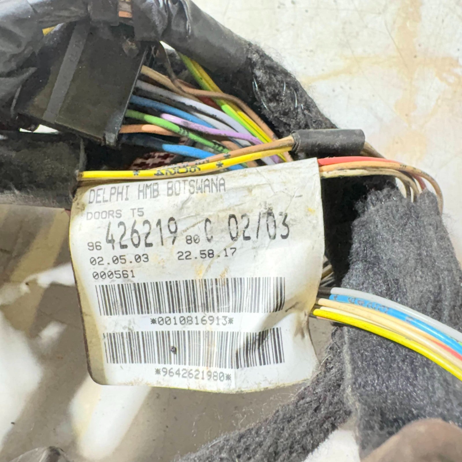 PEUGEOT 307 DOOR WIRING LOOM FRONT DRIVERS SIDE OFFSIDE RIGHT 9642621980