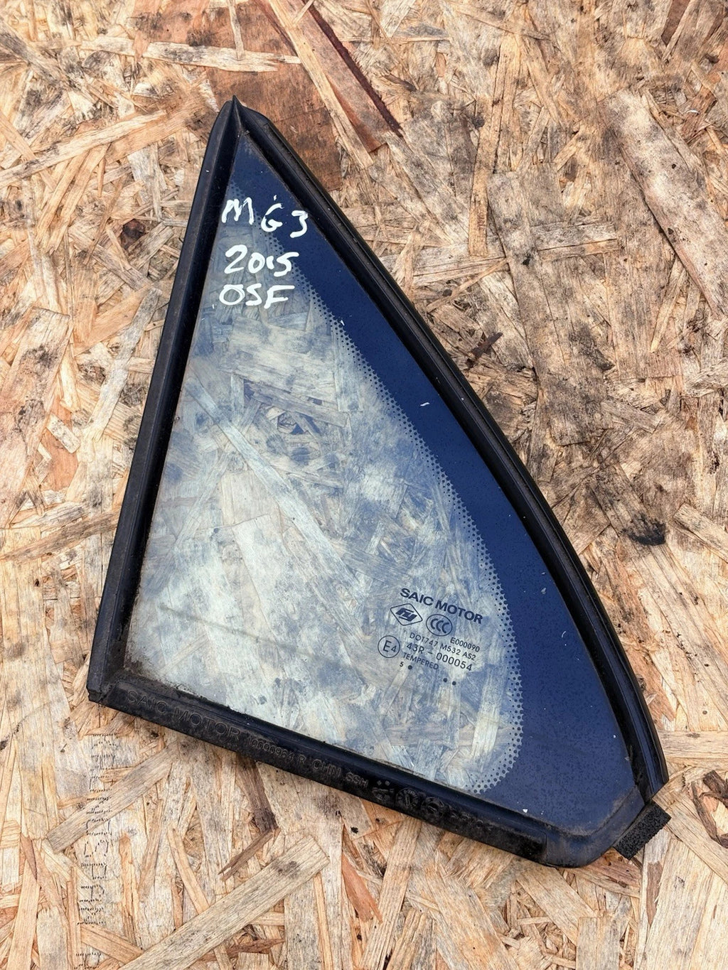 MG MG3 Mk1 2012-2024 5 Door RH Front Door Quarter Glass Triangle Window O/S