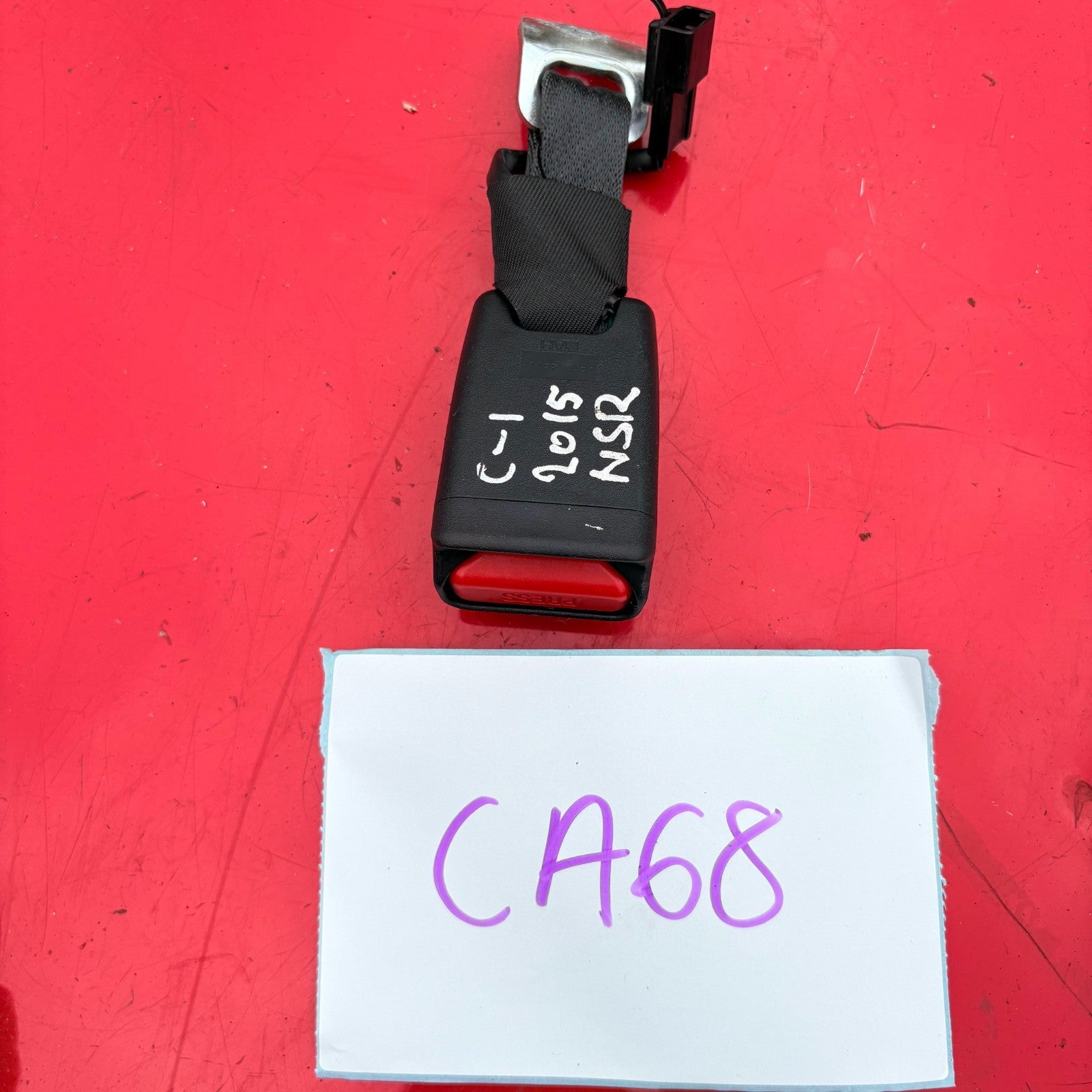 Citroen C1 Mk2 Rear Left Seat Belt Buckle Stalk NSR 2014-2022 (Passenger Side)