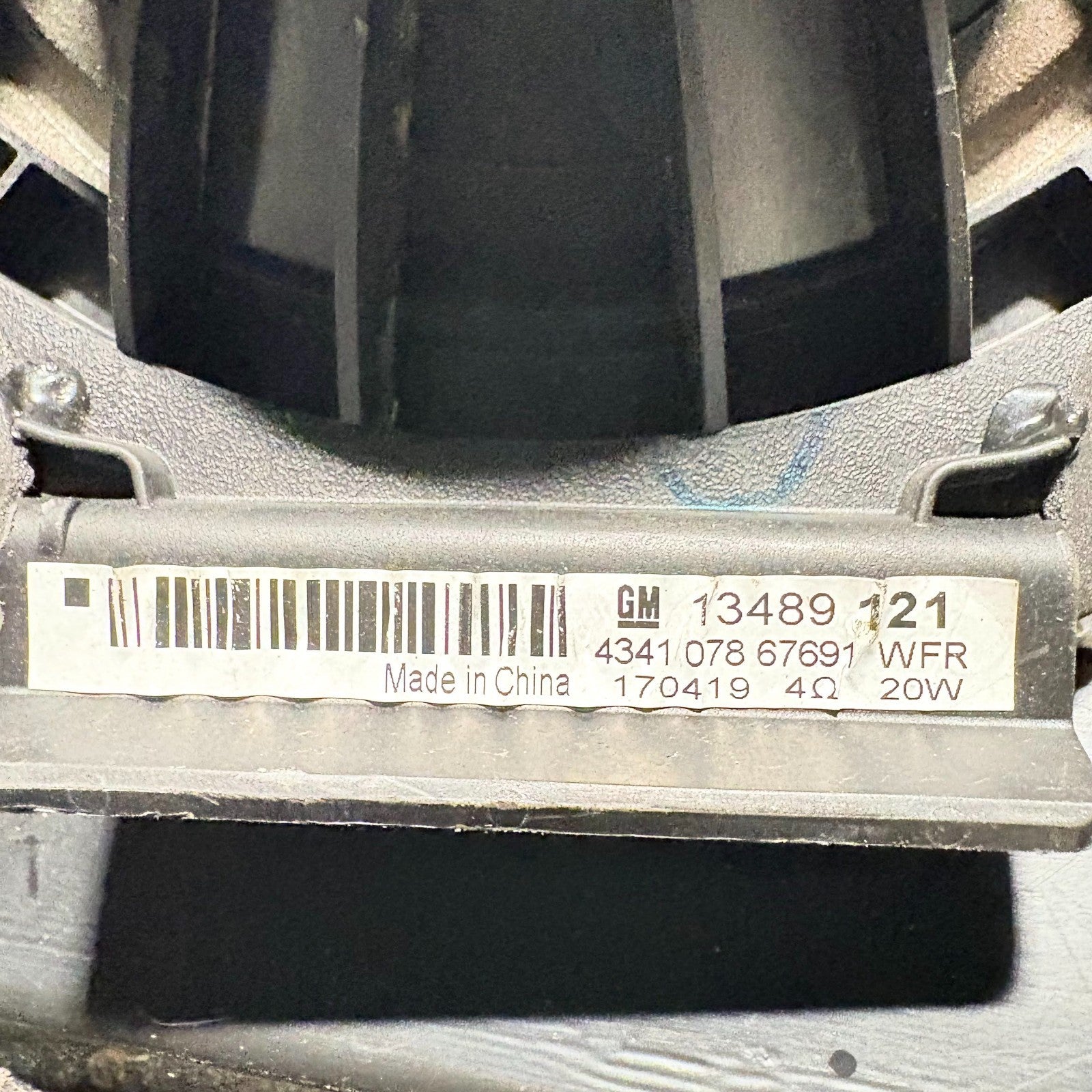 Opel Adam 2017 Right Front Door Speaker 13489121