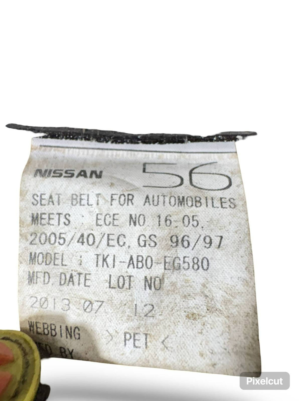 Nissan Micra K13 2010-2016 Offside Driver Rear Seat Belt TKIAB0EG580