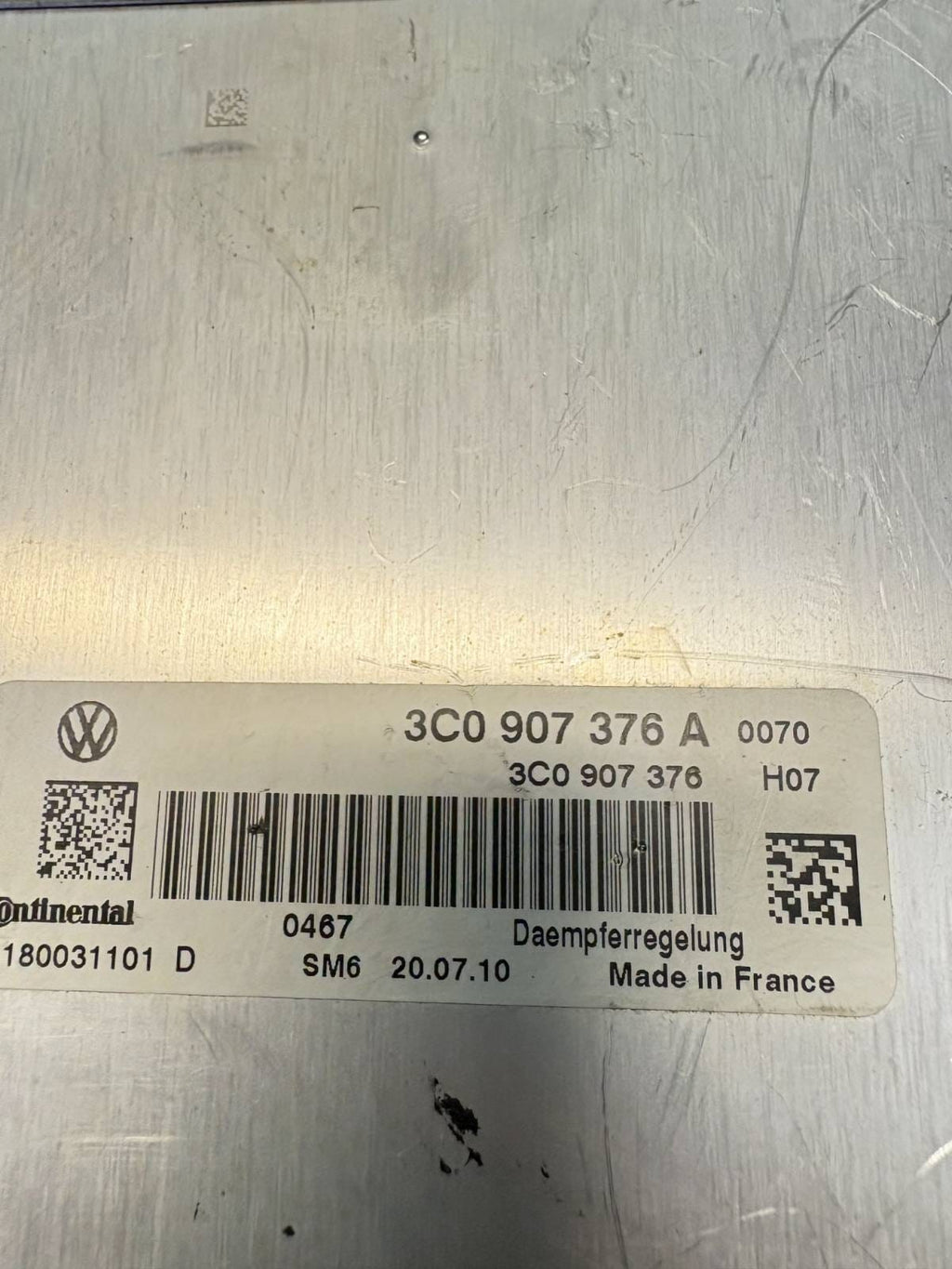 VOLKSWAGEN SCIROCCO SUSPENSION CONTROL UNIT ECU 3C0907376A MK3 2010