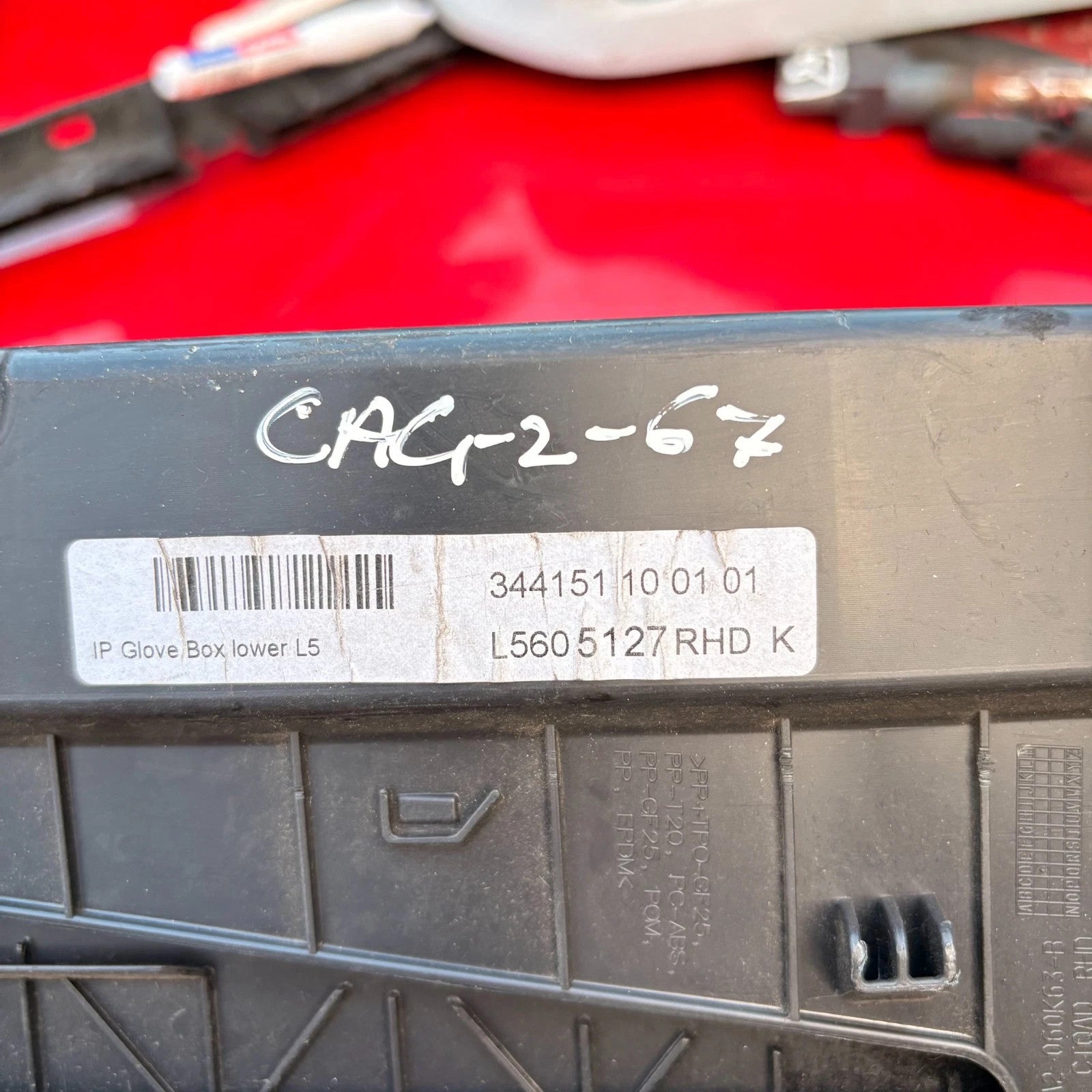 Range Rover Velar L560 2017-2023 RHD Glove Box Compartment Door J8A2-060K63-B