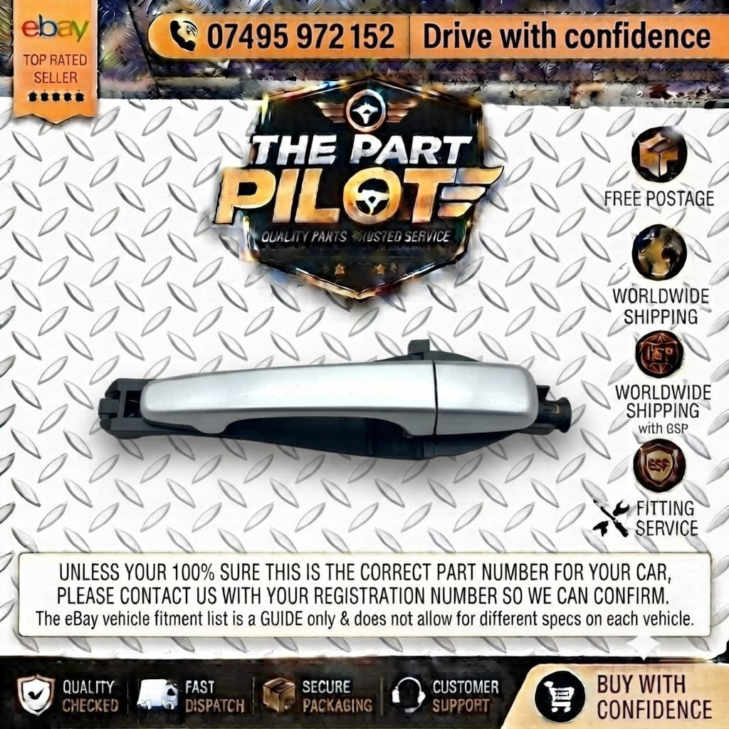 30663865 Volvo S40 2004-2007 V50 2005-2007 OSR RH Rear Right Door Handle P1