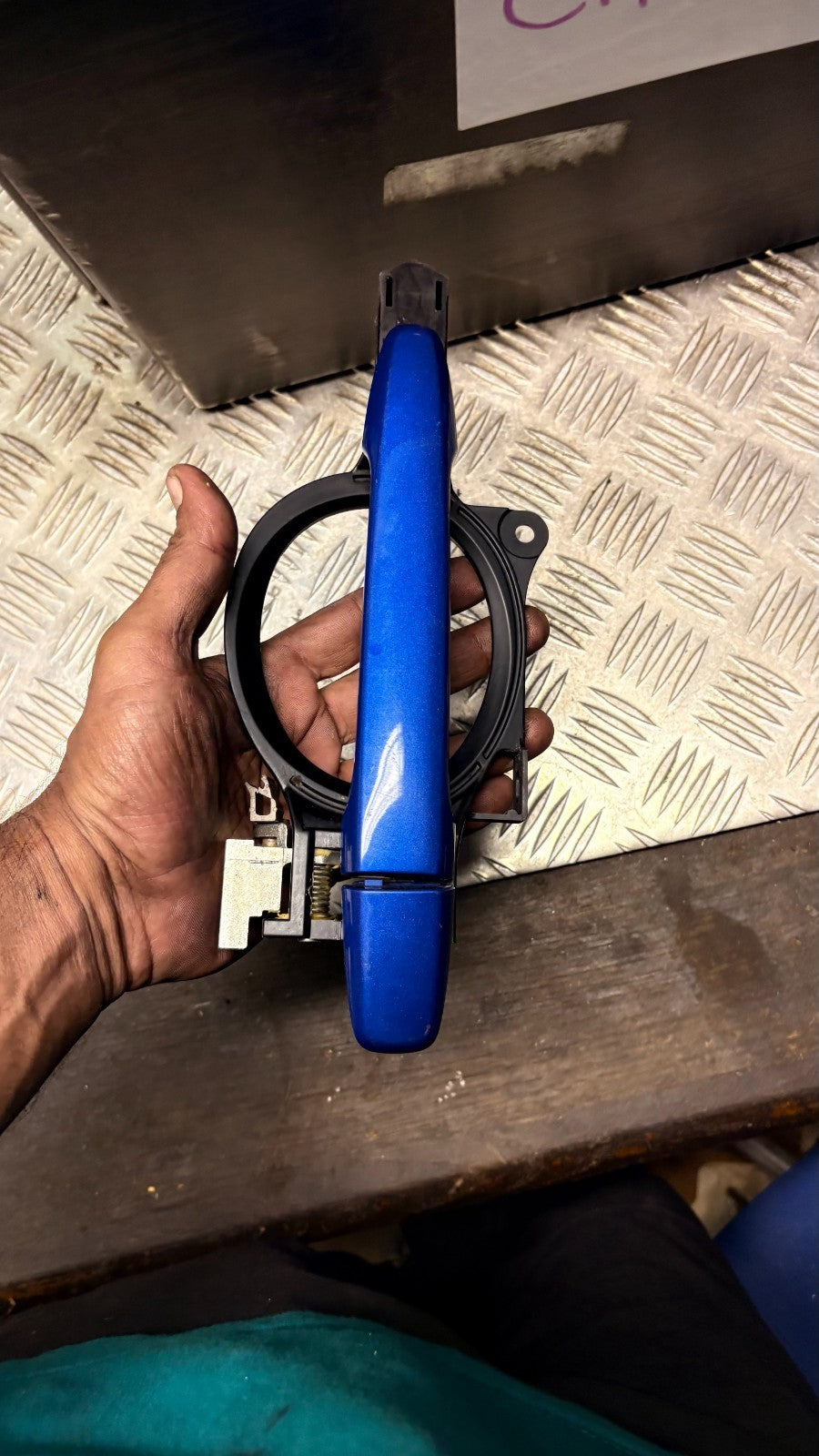 Mitsubishi Lancer CJ/CY 2008-2017 Rear Right Exterior Door Handle Blue O/SR