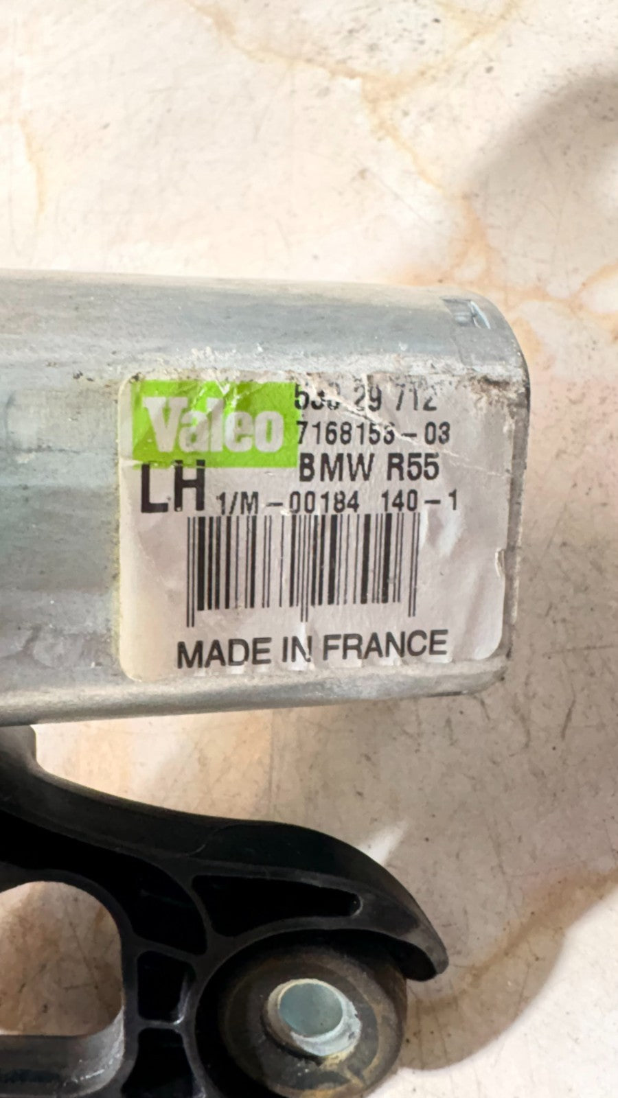 2011 MINI COOPER CLUBMAN R55 REAR PASSENGER SIDE WIPER MOTOR 7168153-03