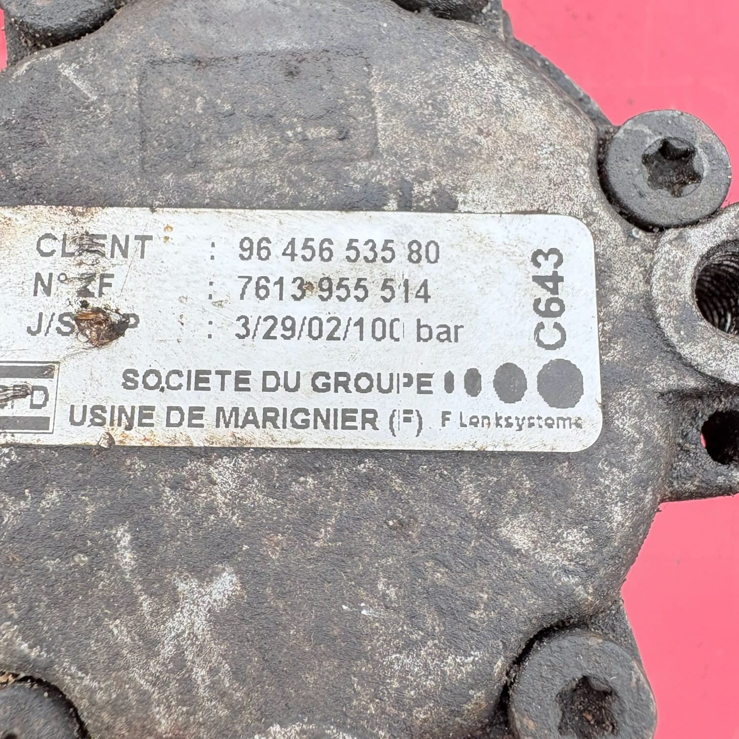 Citroen Relay Peugeot Boxer Fiat Ducato PAS Pump 9645653580 4007CK 02-06