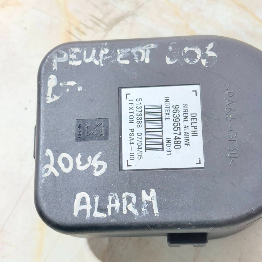Peugeot 206 CC Anti Theft Alarm Siren Horn Unit 9639557480 00-07