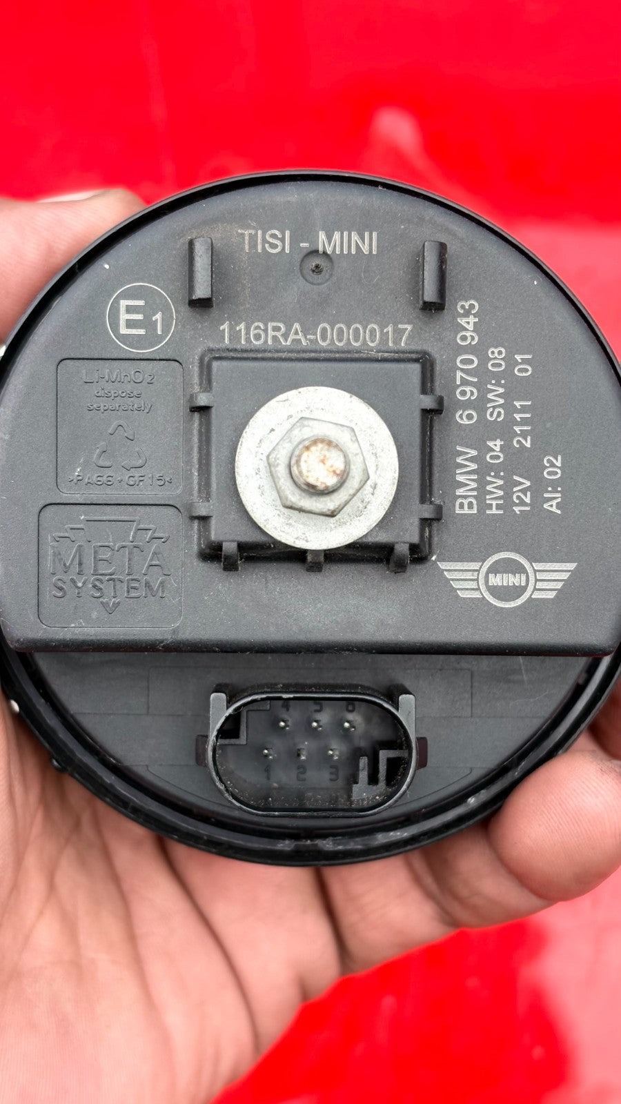 MINI COOPER 2011 ANTI THEFT ALARM SIREN 6970943 6 970 943