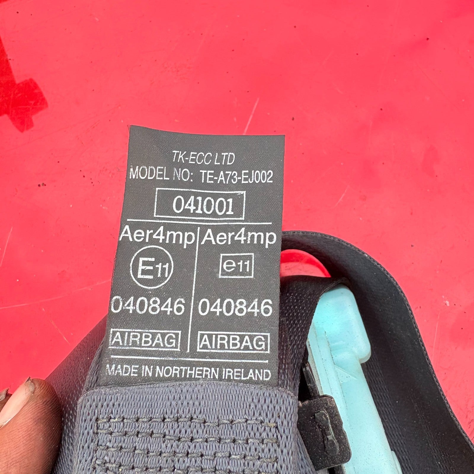 Honda Civic 2002 Seat Belt Passenger Front Left Side