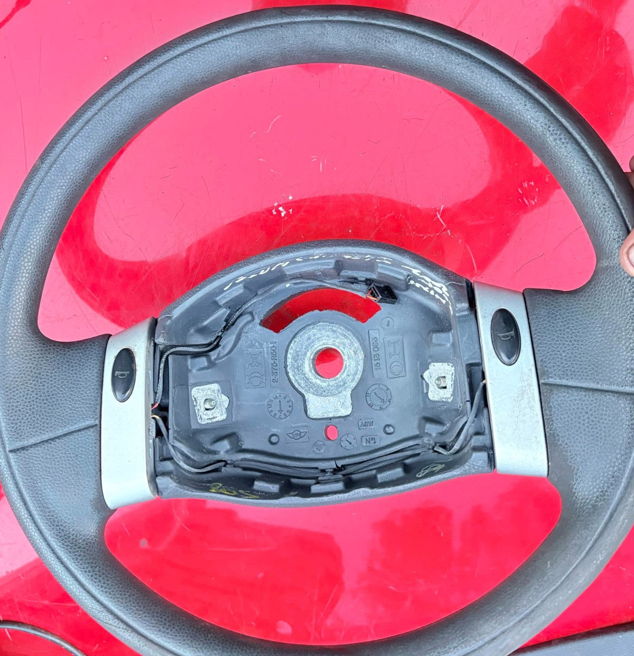 BMW MINI Cooper One R50 2001-2006 2 Spoke Steering Wheel Chrome Trim 1513083