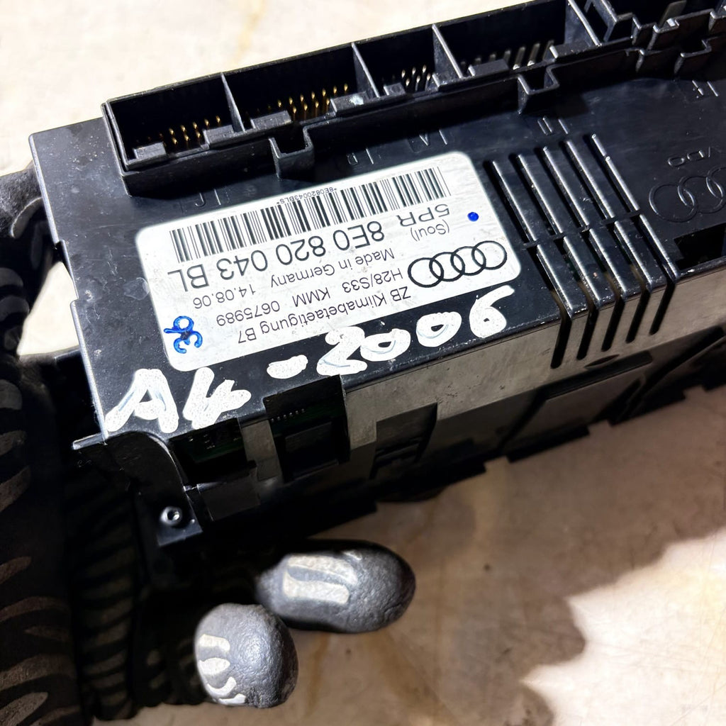 Audi A4 B7 A/C Air Condition Heater Climate Control Panel 8E0820043BL 2006