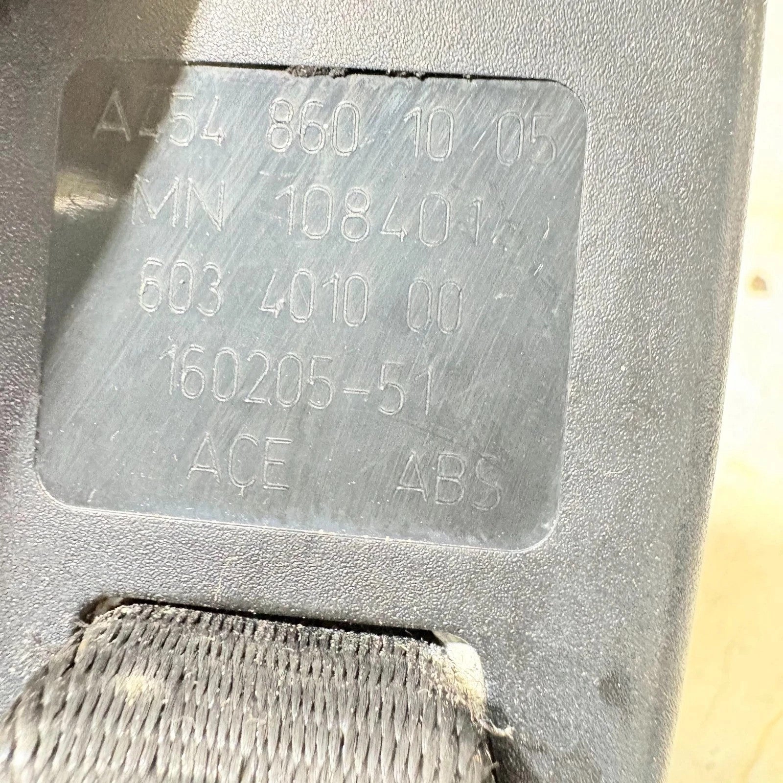 Smart T135 Right Rear Seat Belt Clip A4548601005 (2002-2004)