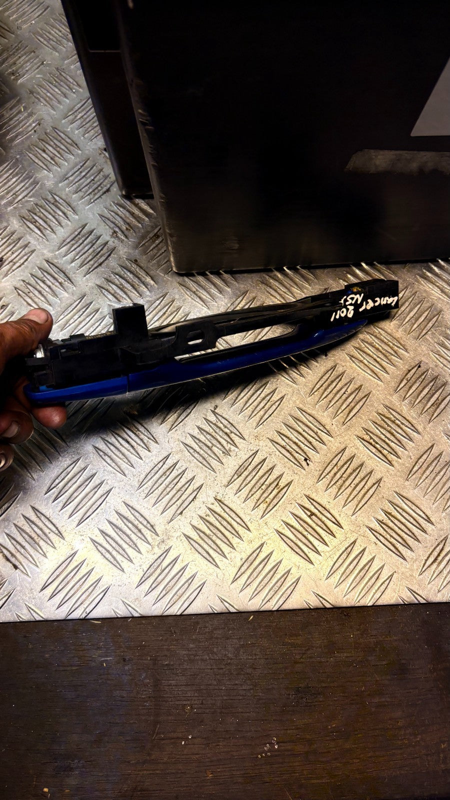 Mitsubishi Lancer 2011 Front Left Exterior Door Handle Blue Nearside NSF