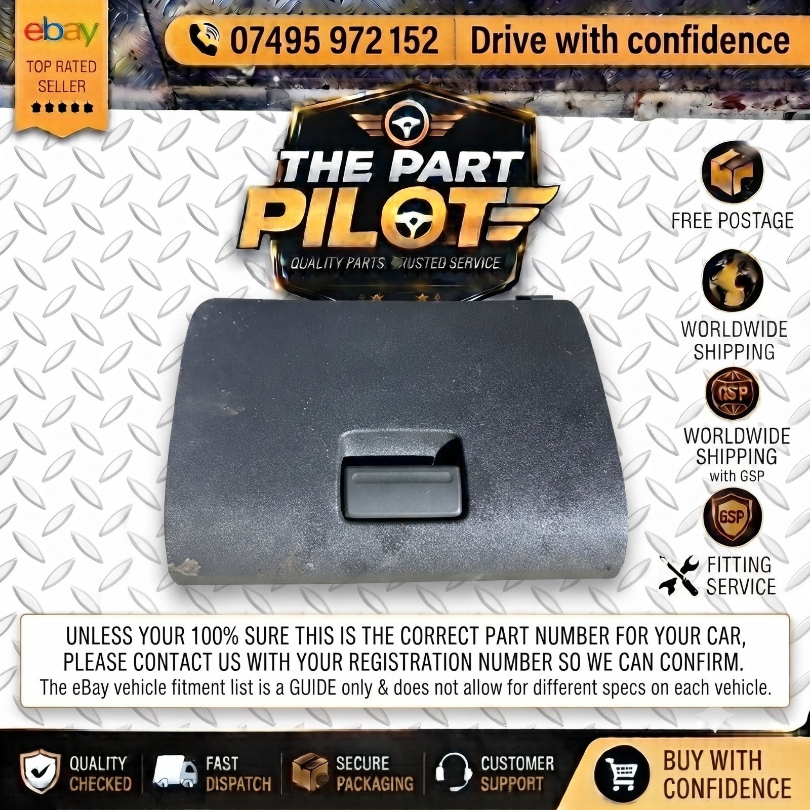 FORD FOCUS MK2 2004-2010 COMPLETE GLOVE BOX DASHBOARD STORAGE COMPARTMENT BLACK