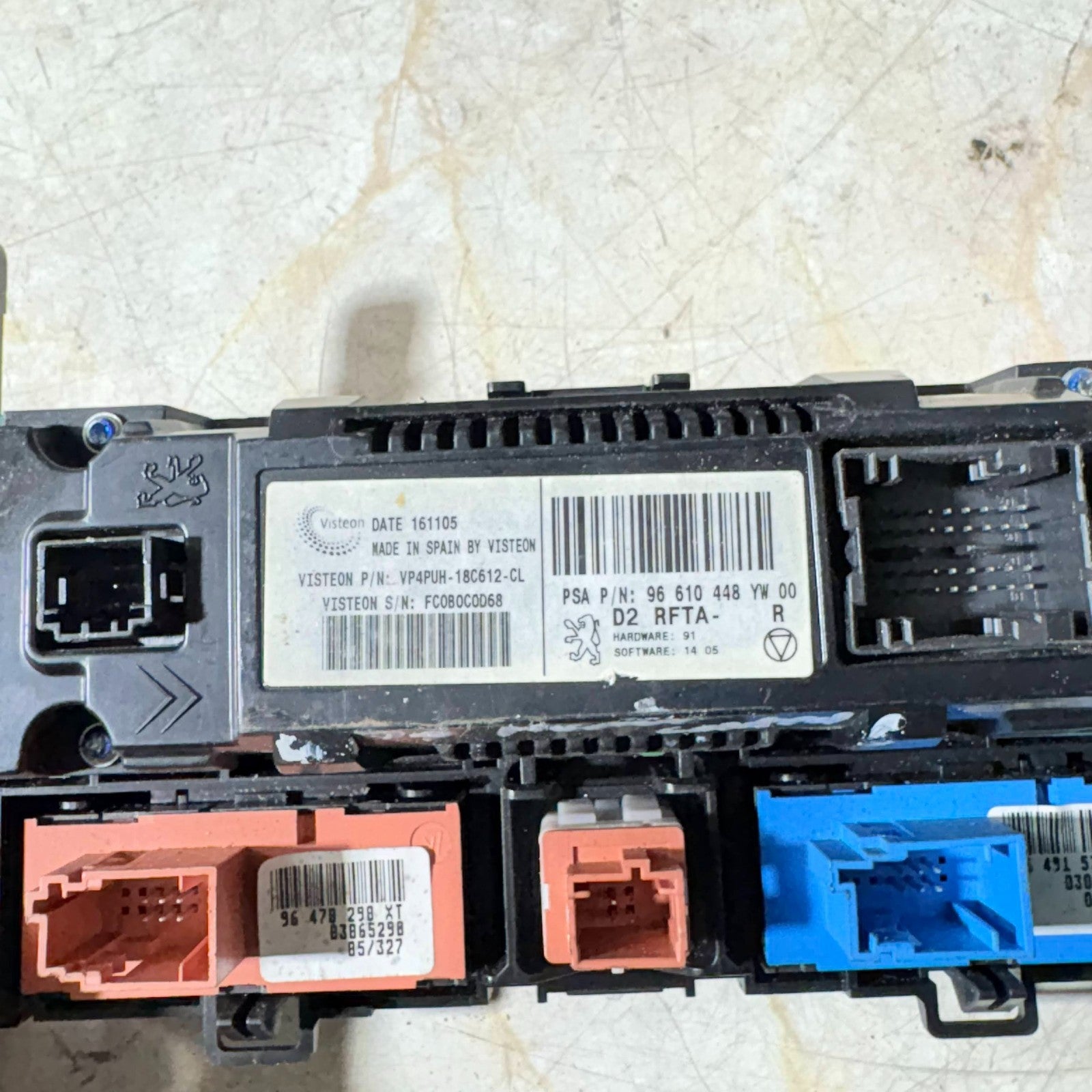 PEUGEOT 407 HEATER CONTROL UNIT 96610448YW