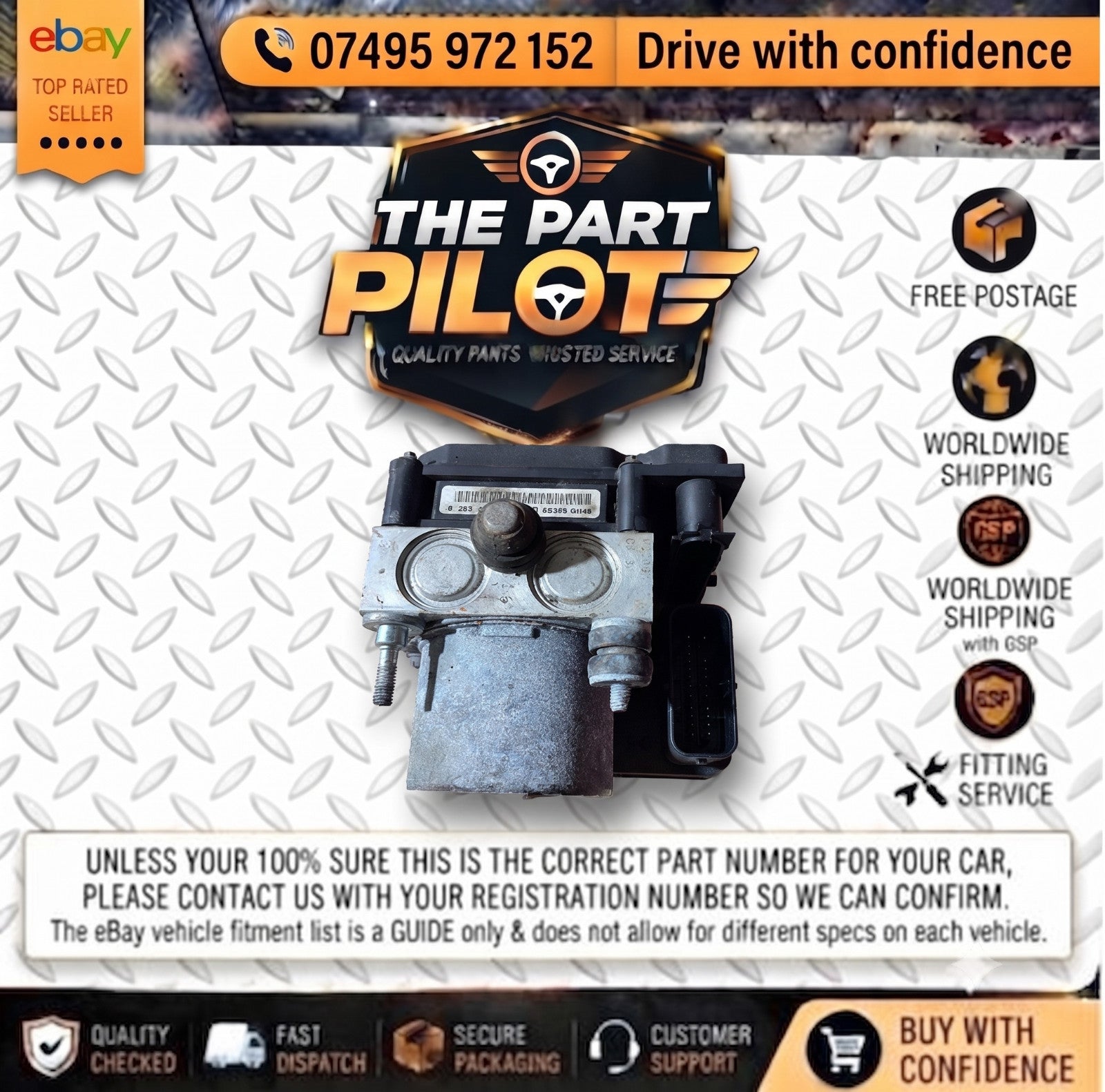 Fiat Grande Punto 1.3 1.9 Multijet ABS Pump Control Unit Module 05-09 0265209018