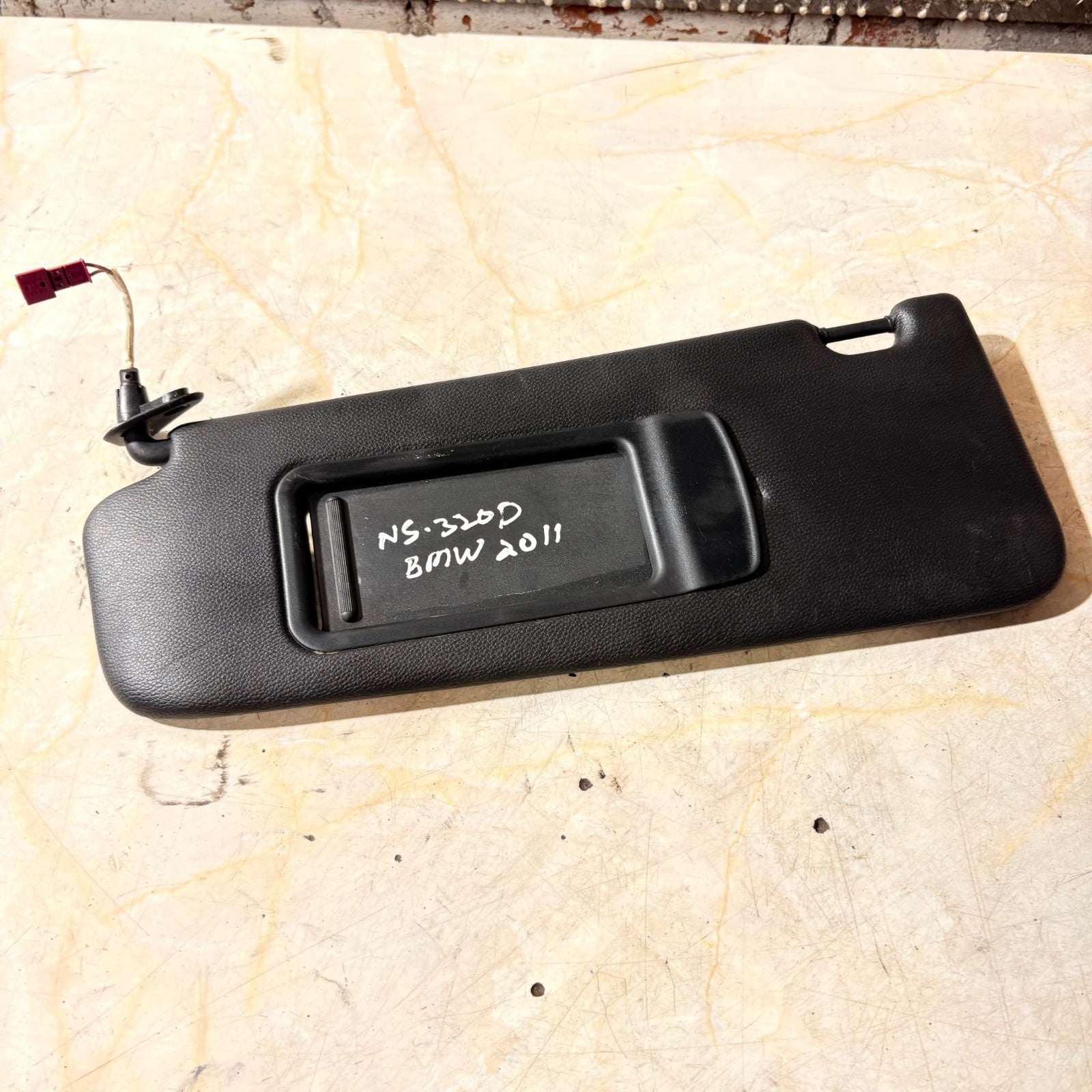 Sun Visor BMW E90 With Mirror Illuminated Left N/S Black 7139445