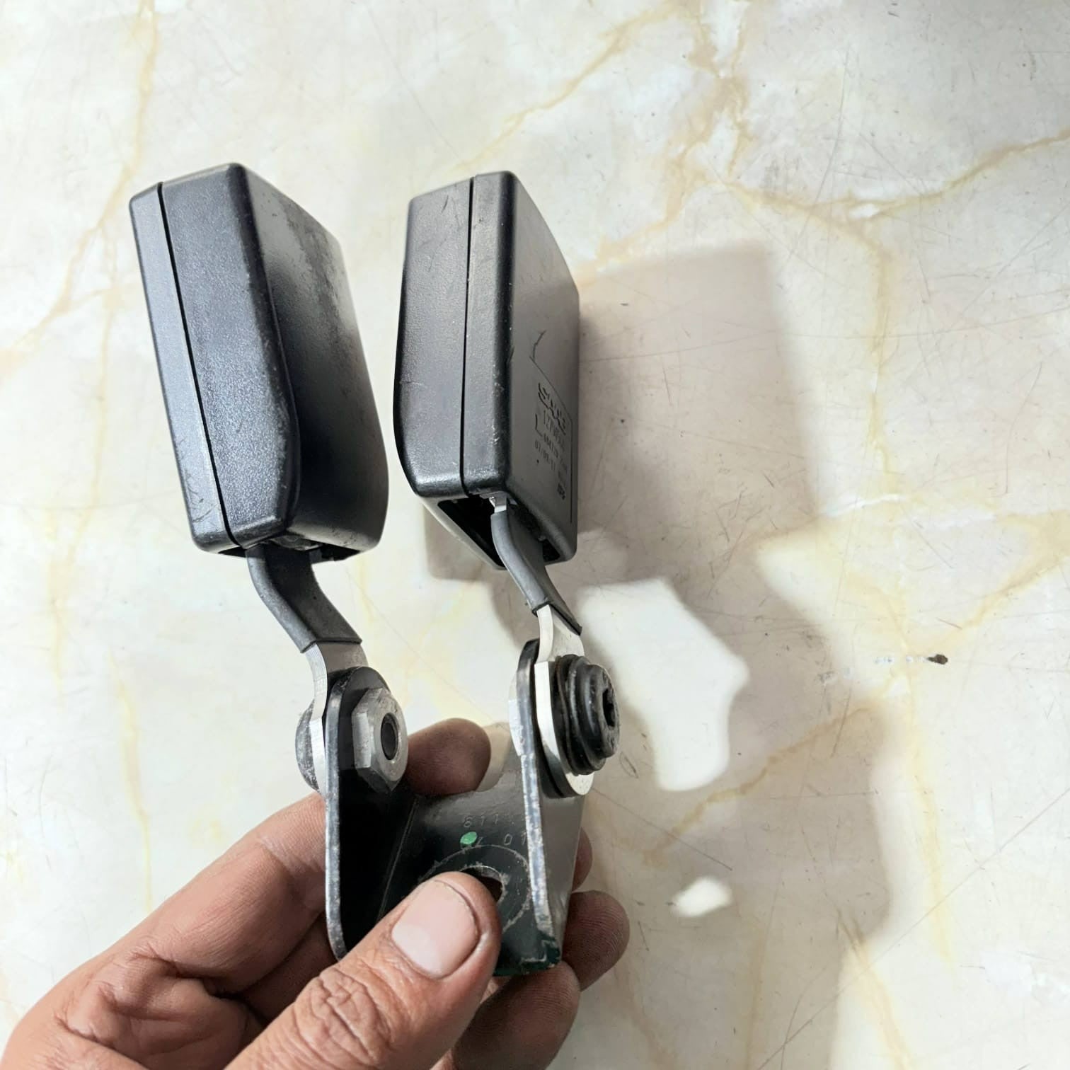 Saab 93 9-3 From 2017 O/S and Centre Rear Seats Safety Belt Buckles 12794564