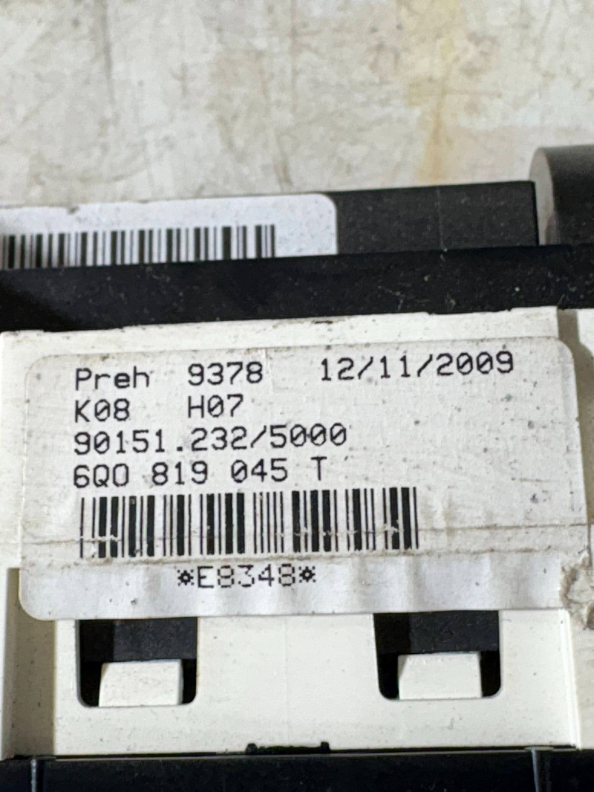 VOLKSWAGEN FOX 2010 HEATER CONTROL PANEL 6Q0819045T