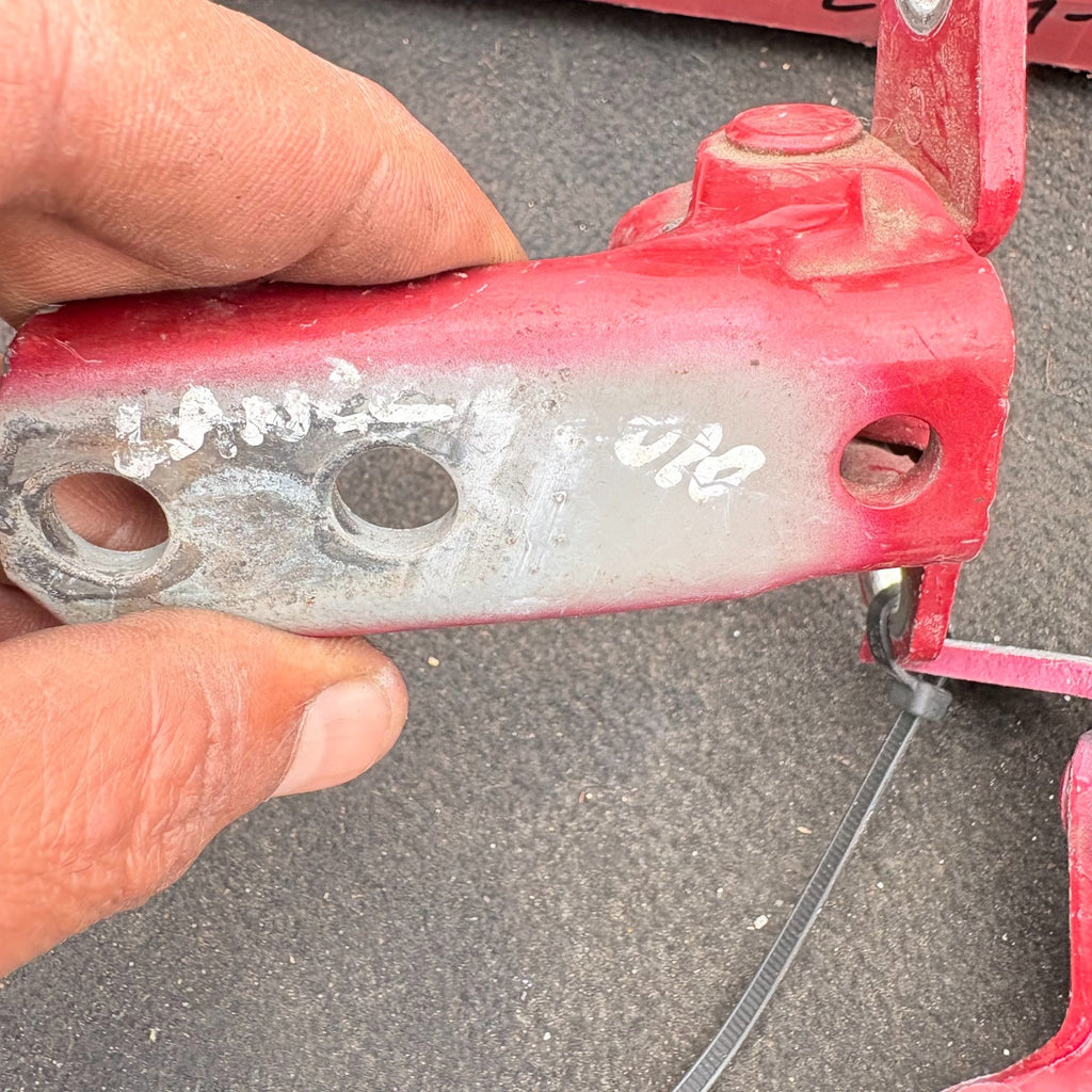 2010 MITSUBISHI LANCER GS2 OSR REAR DRIVER RIGHT SIDE DOOR HINGES PAIR