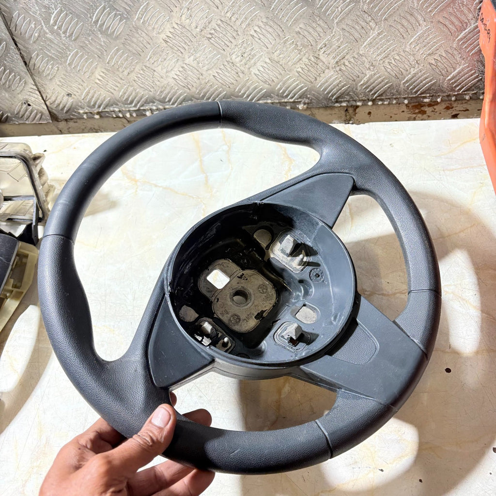 FORD KA MK2 BLACK LEATHER STEERING WHEEL 2008-2016 THREE SPOKE