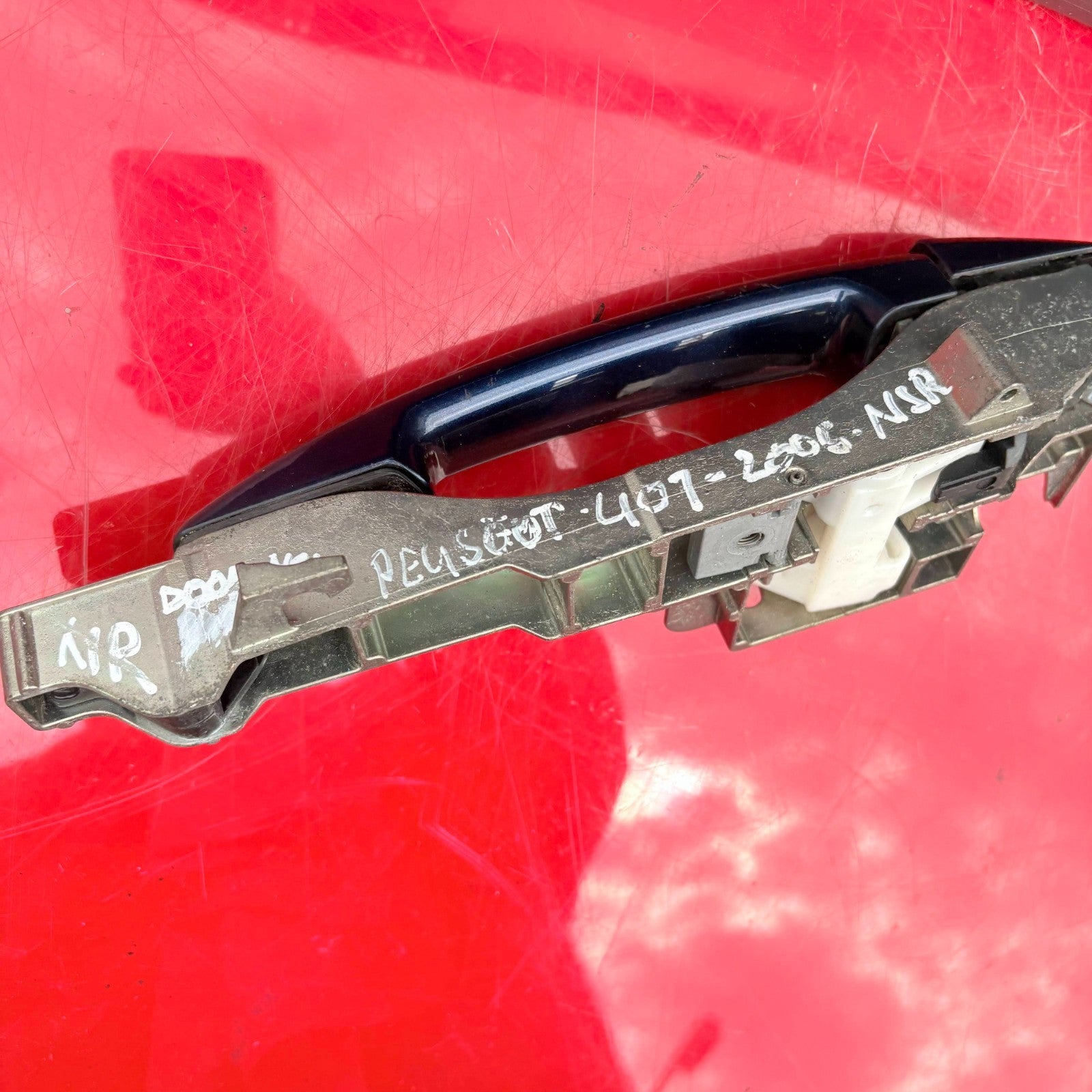 04-12 PEUGEOT 407 MK1 N/S Passenger Rear Door Handle Outer 9653401680