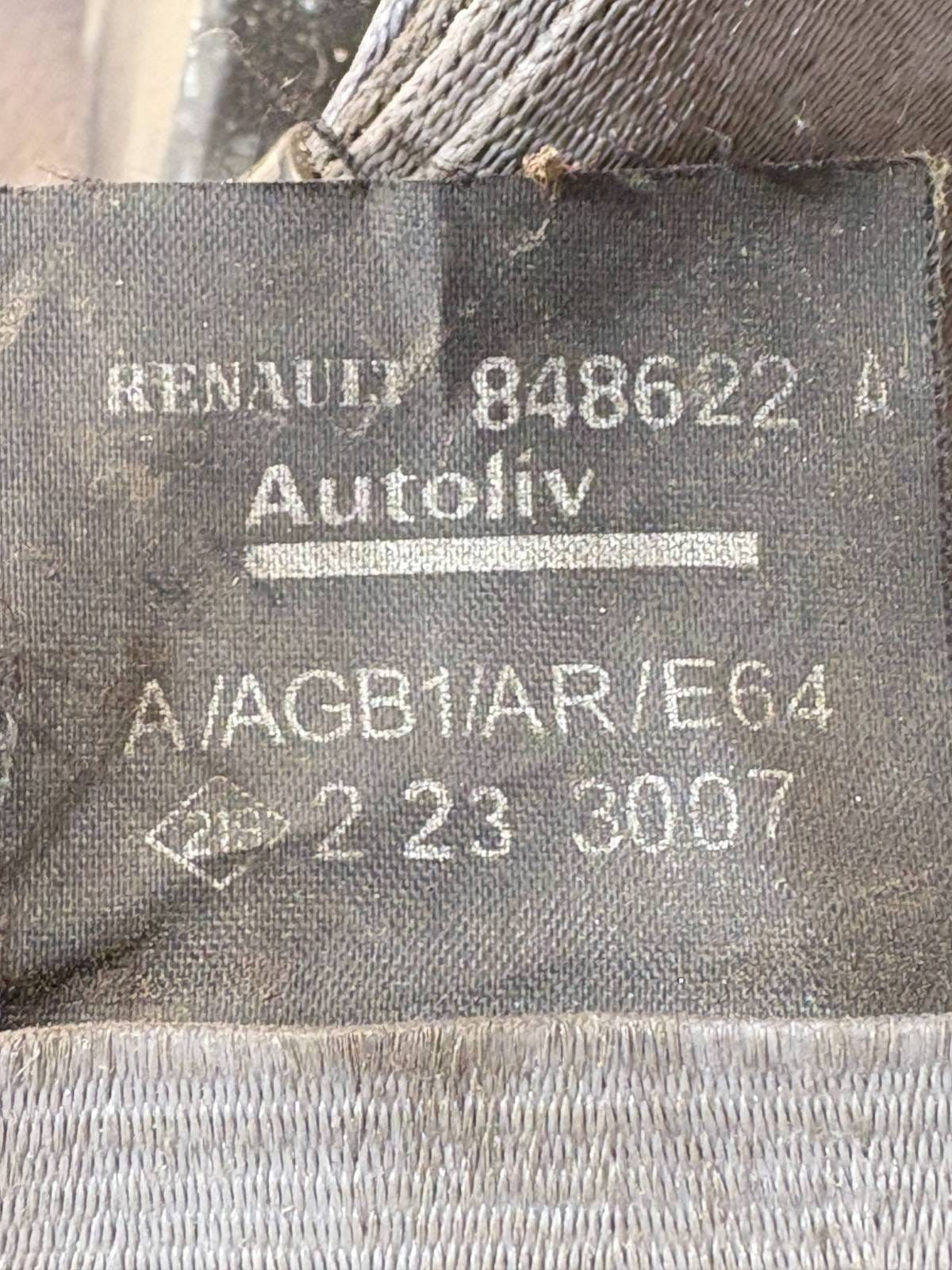 RENAULT MEGANE 2002 NSR RIGHT REAR SEAT BELT 848622A