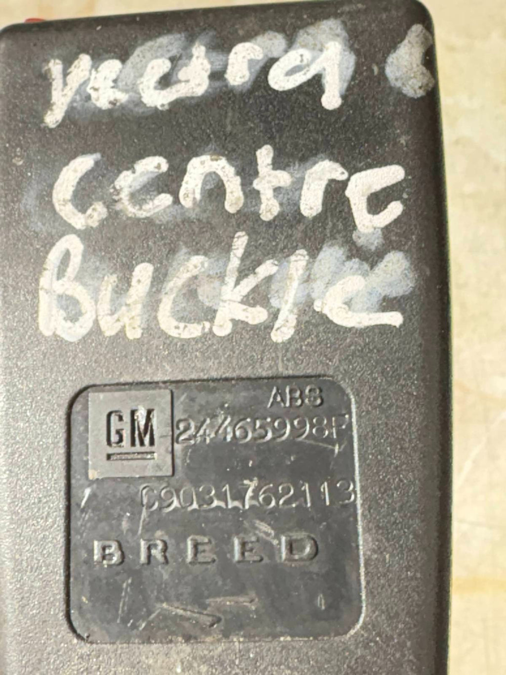Vauxhall Vectra C 2008-Rear Centre Middle Seat Belt
