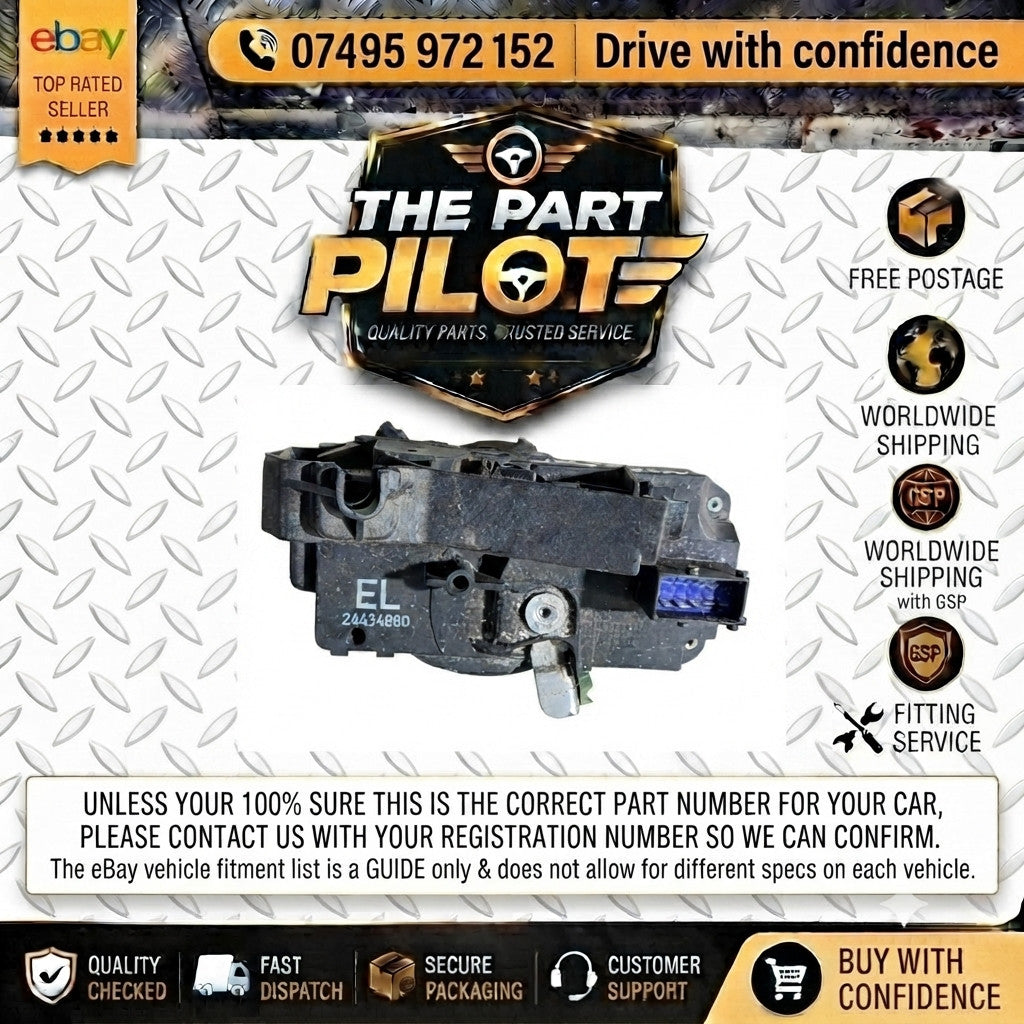 Vauxhall Combo C Mk2 NSF Front Left Door Lock 24434880 2002-2011