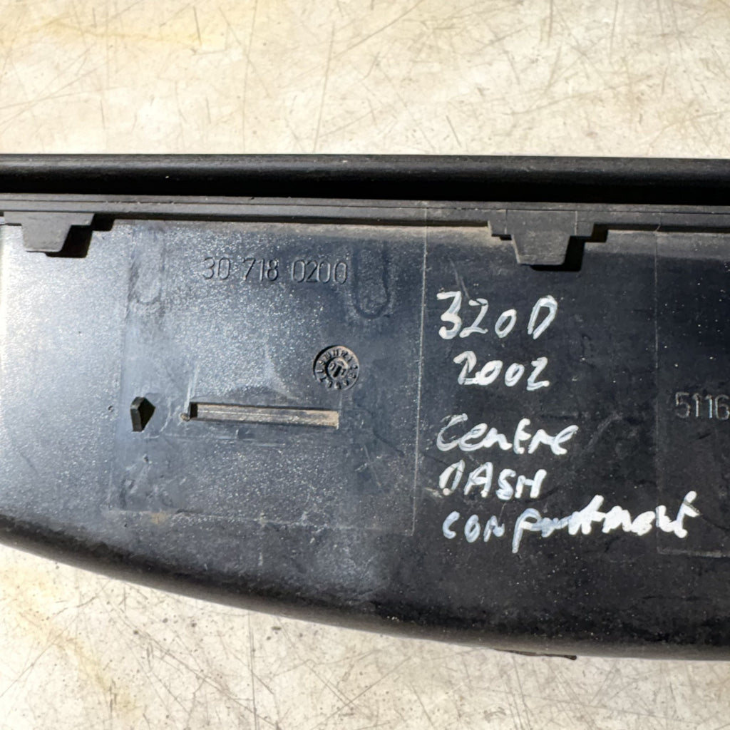 BMW E46 3 SERIES 320D 2002 BLACK DASHBOARD STORAGE COMPARTMENT 51168196115121451