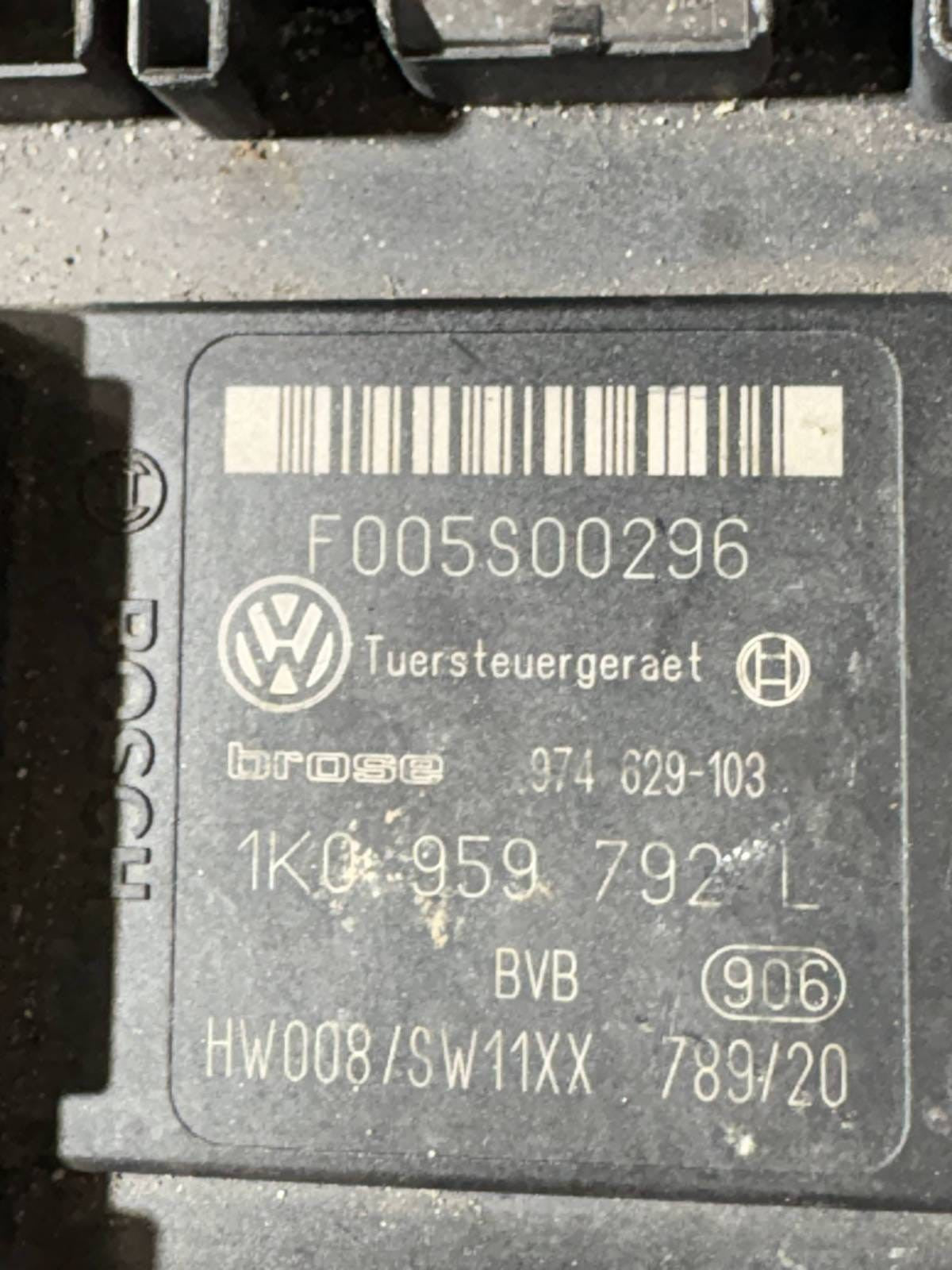VOLKSWAGEN GOLF WINDOW MECHANISM FRONT LEFT NSF 0130822229 1K0959792L