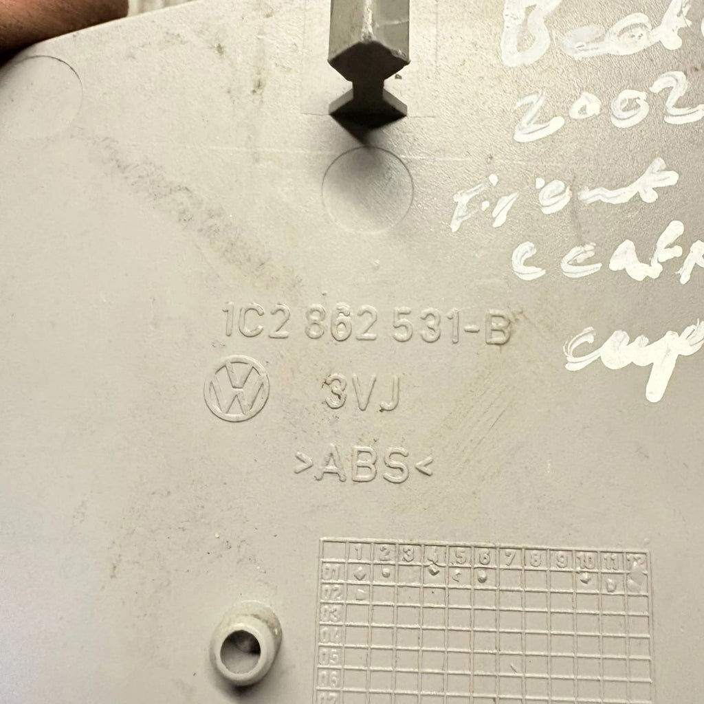 VW New Beetle 2002-2010 Centre Console Front Drinks/Cup Holder Grey 1C2862531B