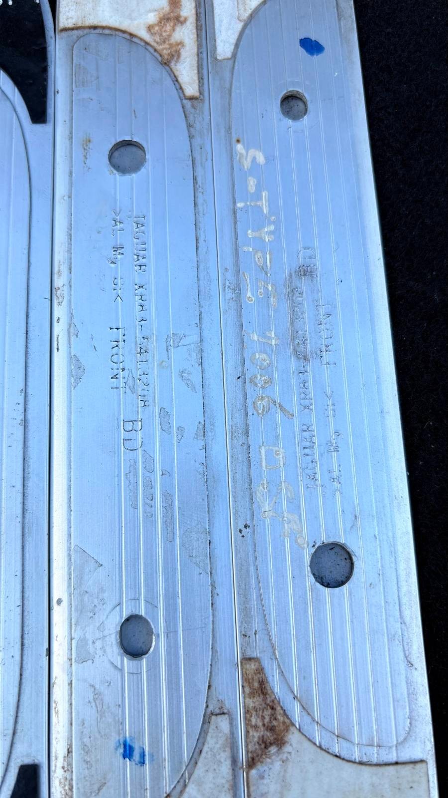JAGUAR S-TYPE 1999-2008 FRONT & REAR DOOR SILL KICK PLATE SCRUFF GUARD TRIM SET