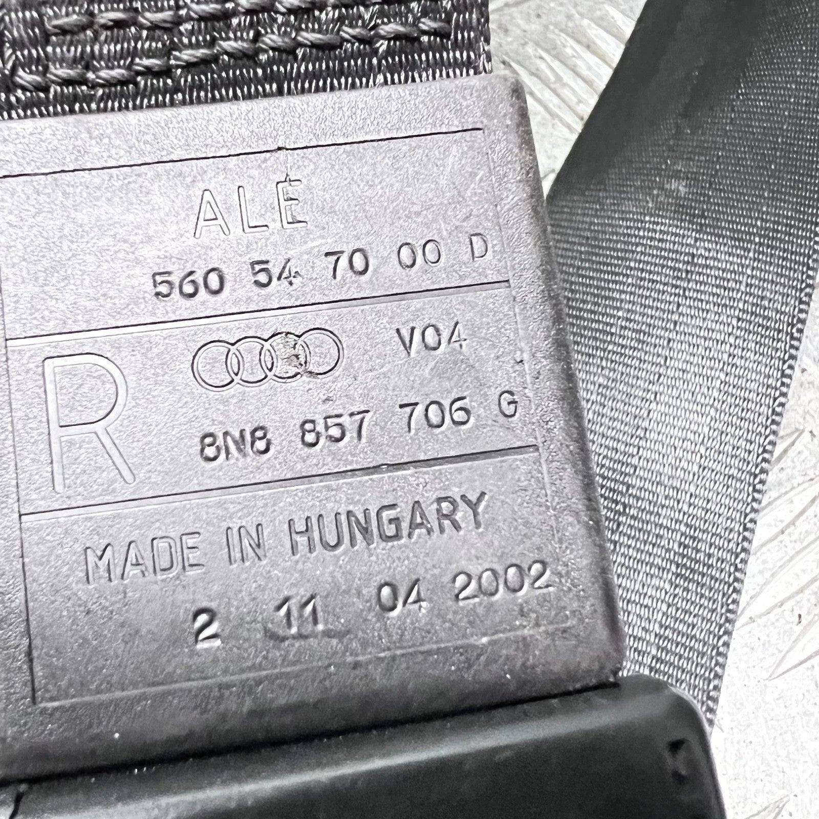 Audi TT Mk1 8N Coupe RHD Driver Front Seat Belt 1999-2006 8N8857706G
