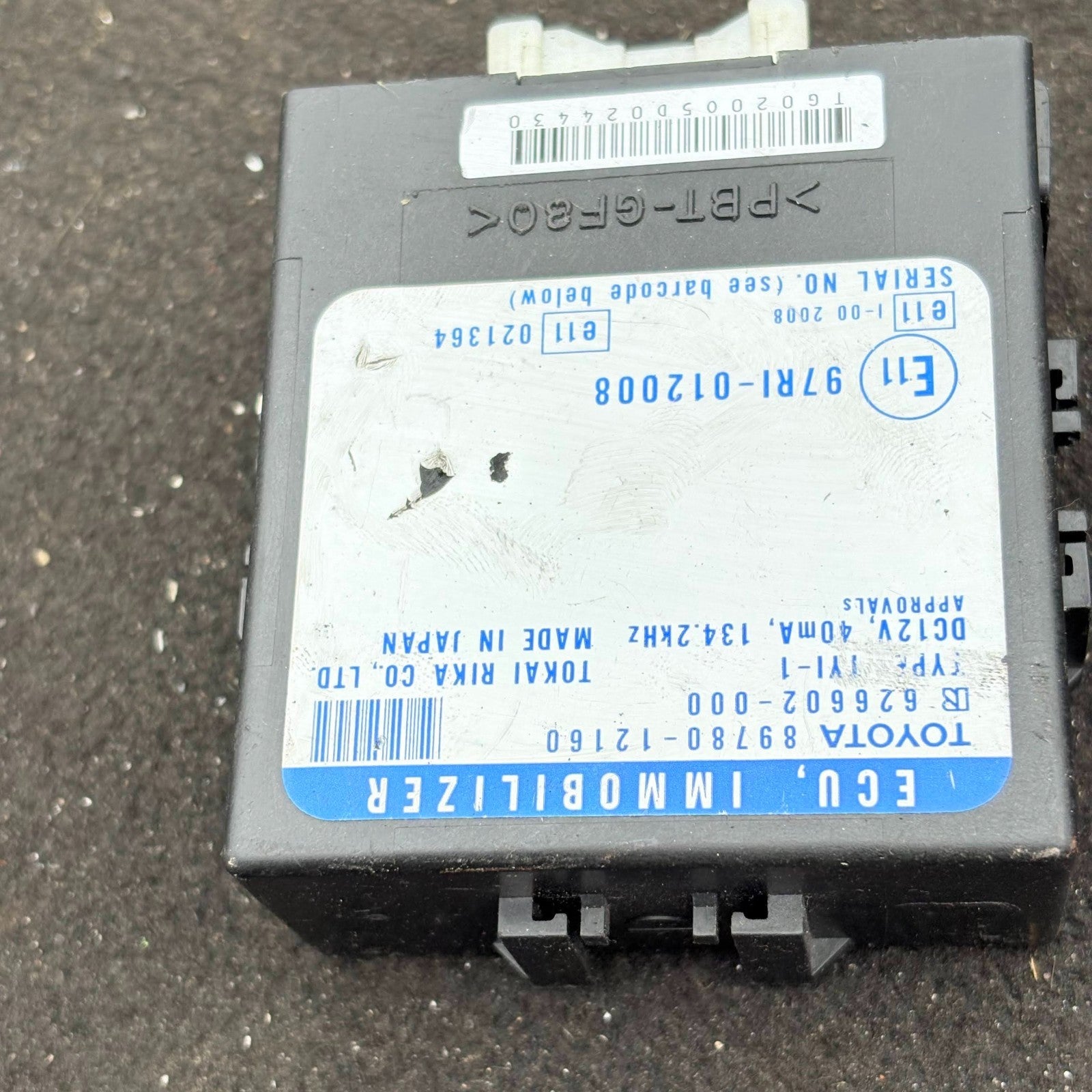 Toyota Corolla MK9 Immobiliser Control Module 2004-2007 89780-12160