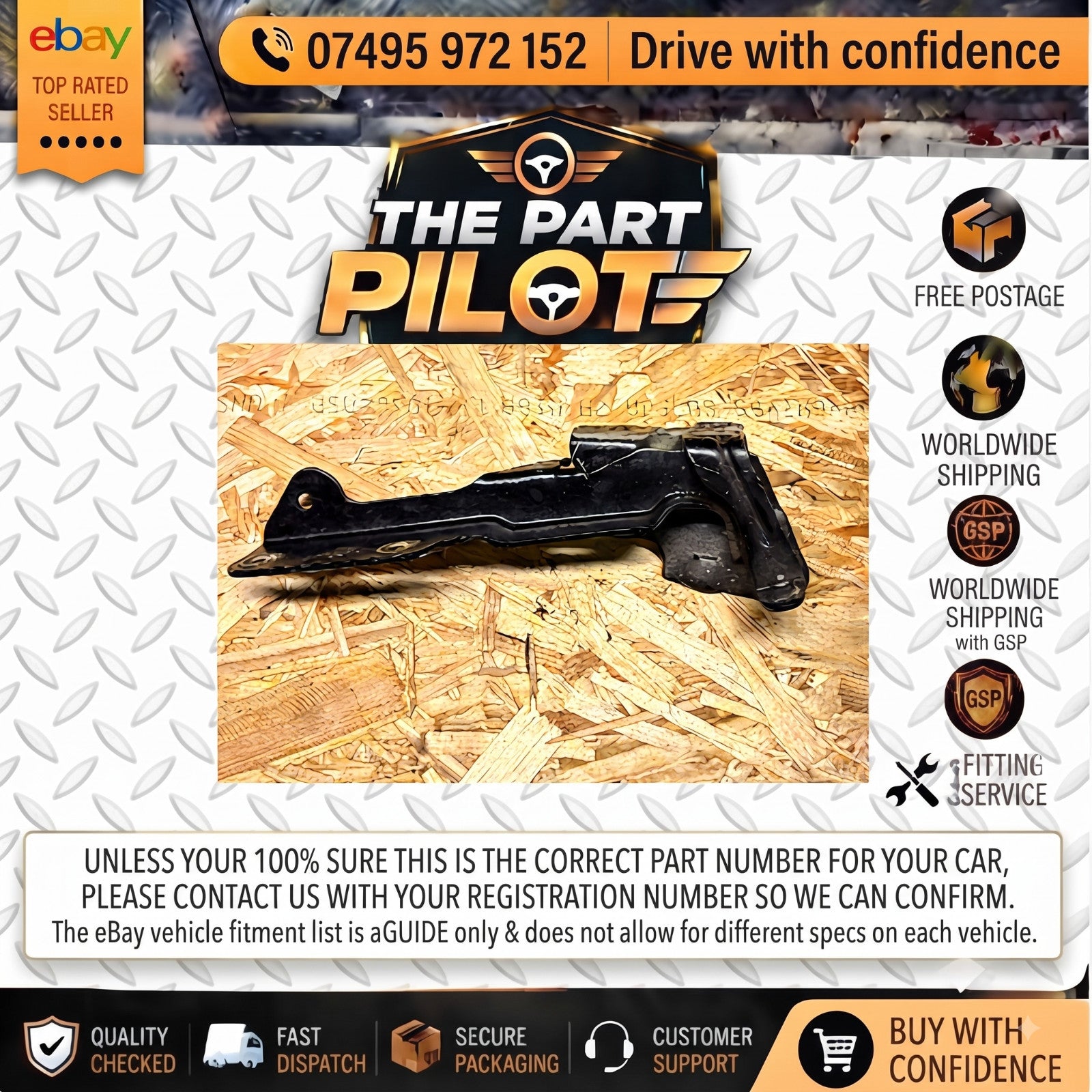 Kia Sorento JC 2005-2006 2.5 CRDi 5DR Left Nearside Bonnet Hood Hinge