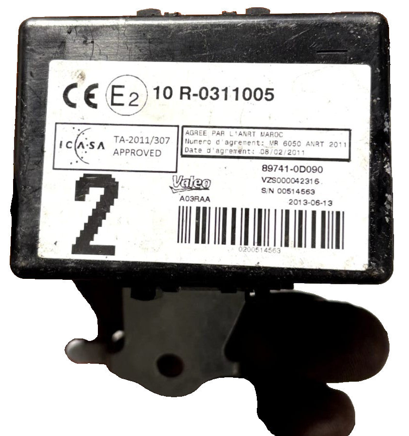 Toyota Yaris Mk3 XP130 Door Receiver Control Module ECU 89741-0D090 Valeo A03RAA