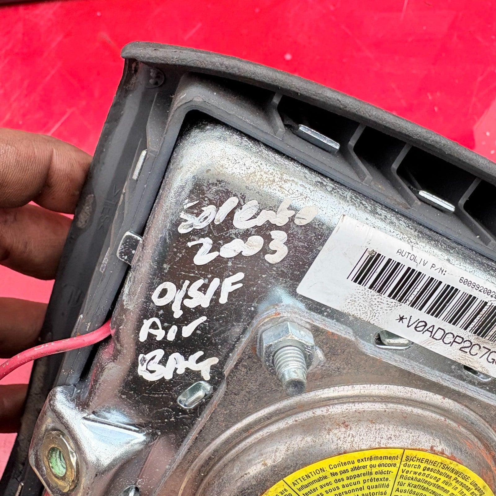 Kia Sorento Steering Wheel Air SRS Bag 2003 569103E010
