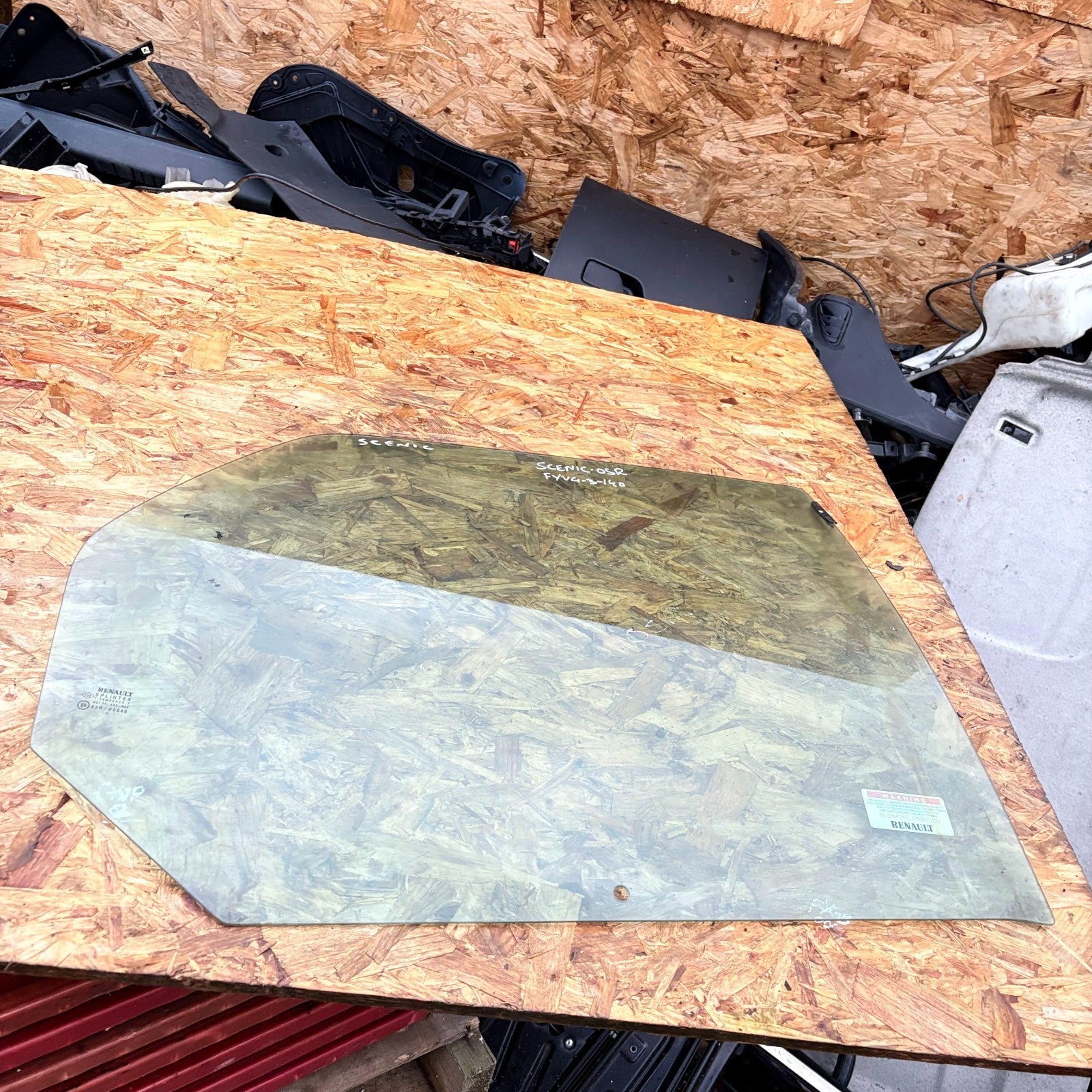 Renault Scenic II J84 2003-2009 OSR Rear Right Drop Window Glass Tinted 43R00048