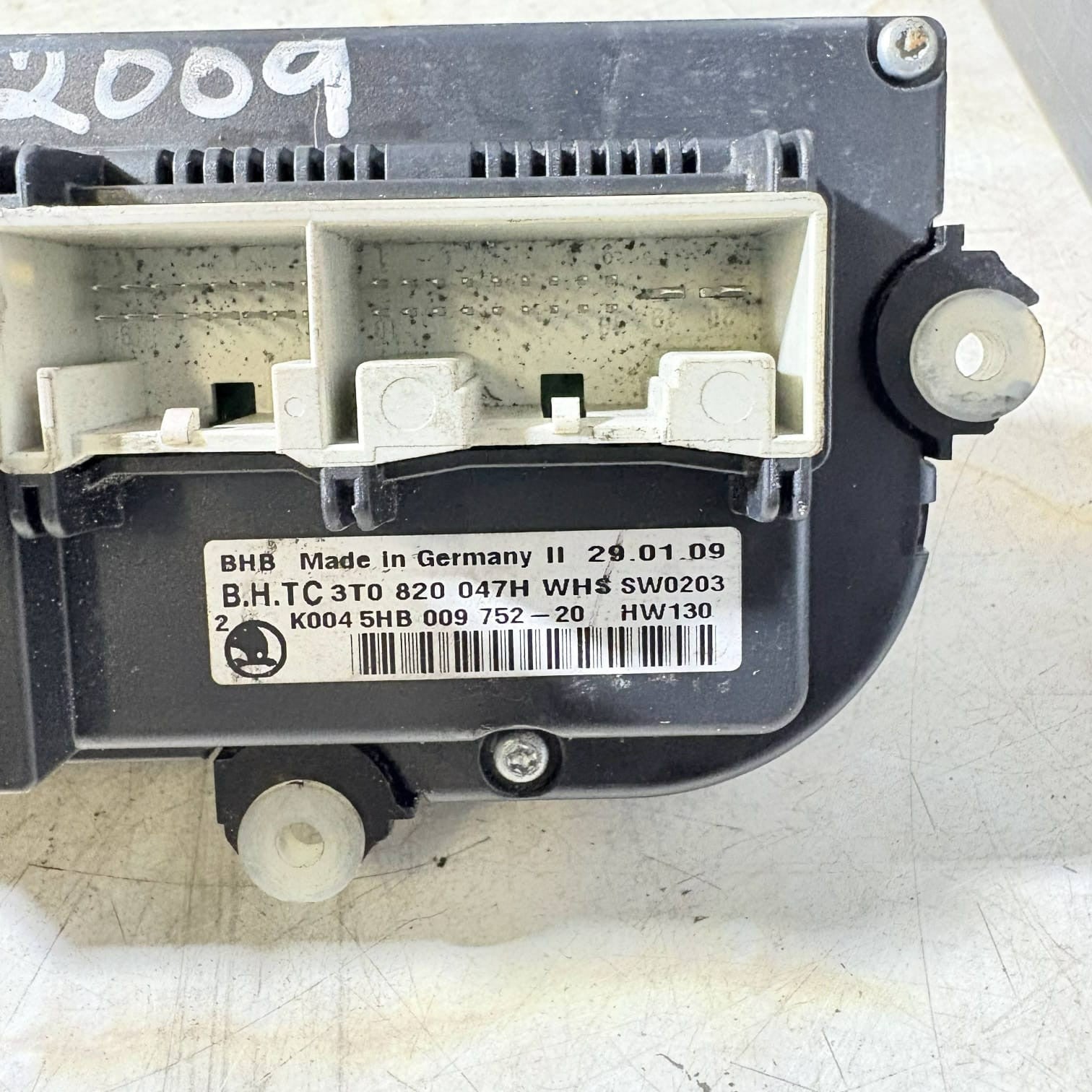 2009 SKODA OCTAVIA MK2 CLIMATE CONTROL MODULE K0045HB009752