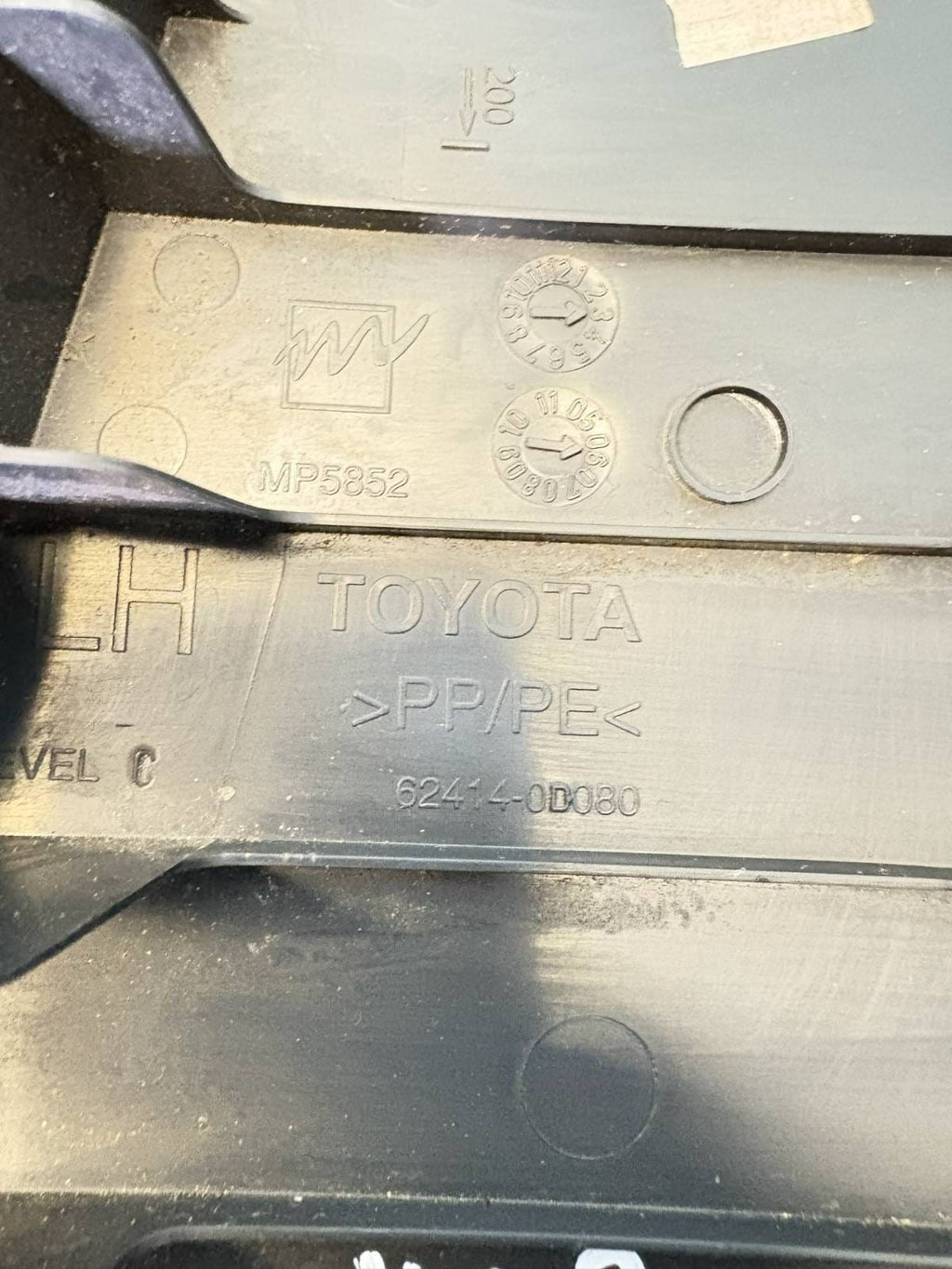 TOYOTA YARIS MK2 2009 LEFT SIDE CENTER INTERIOR PILLAR COVER TRIM 62414-0D080