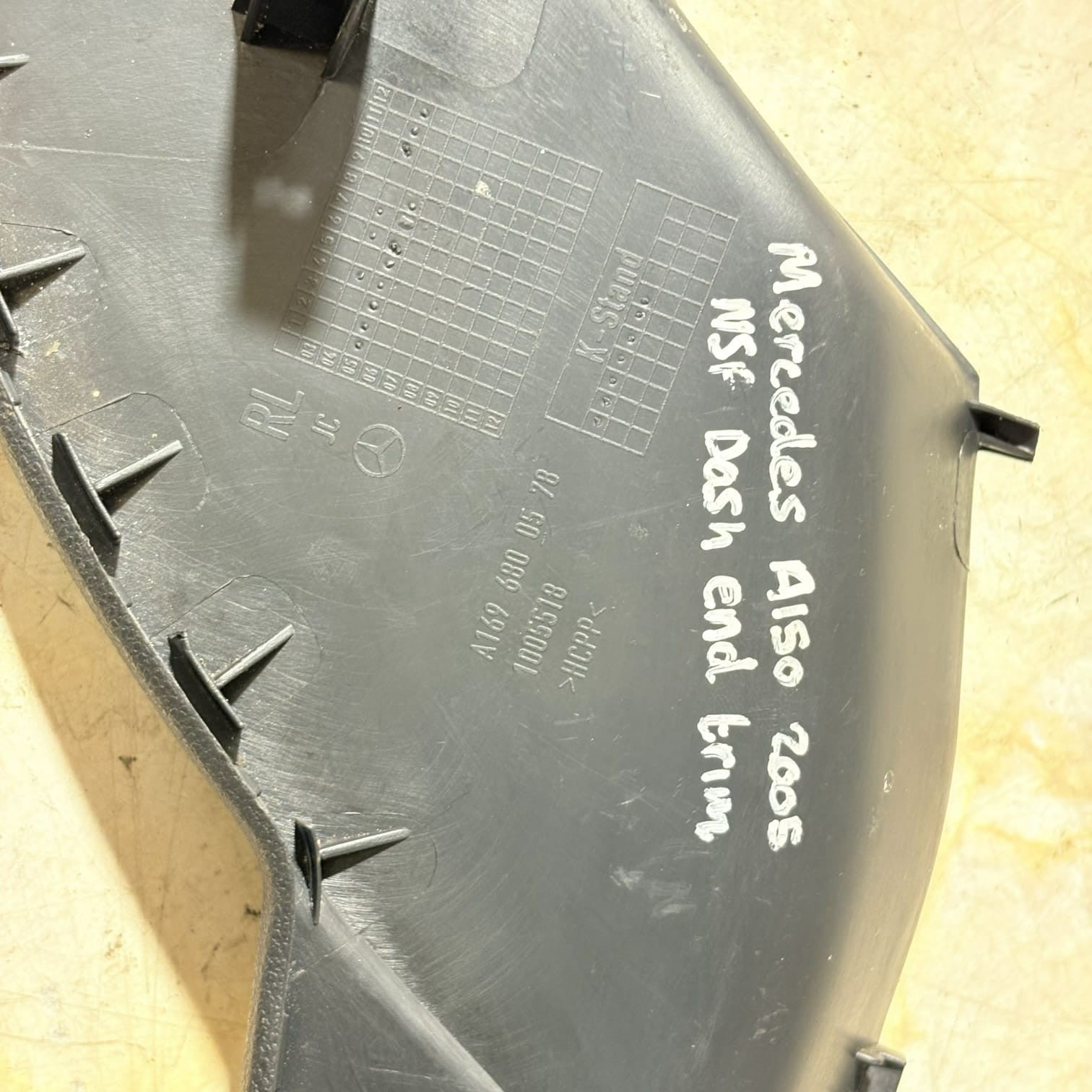 Mercedes A B Class W169 W245 Dashboard Cover Trim Left N/S Side A1696800578 2005