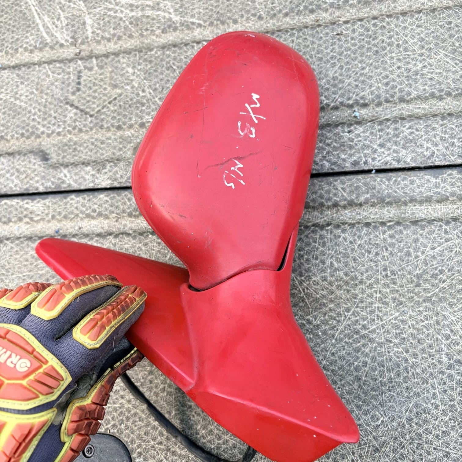Mazda MX-3 1991-1998 Left Passenger Electric Wing Mirror E13010519 SVM484 Red
