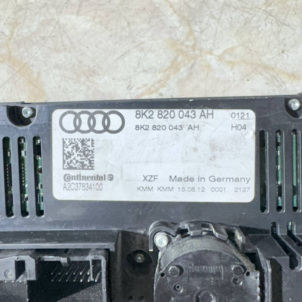 2012 AUDI A4 A/C HEATER CLIMATE CONTROL PANEL 8K2820043AH