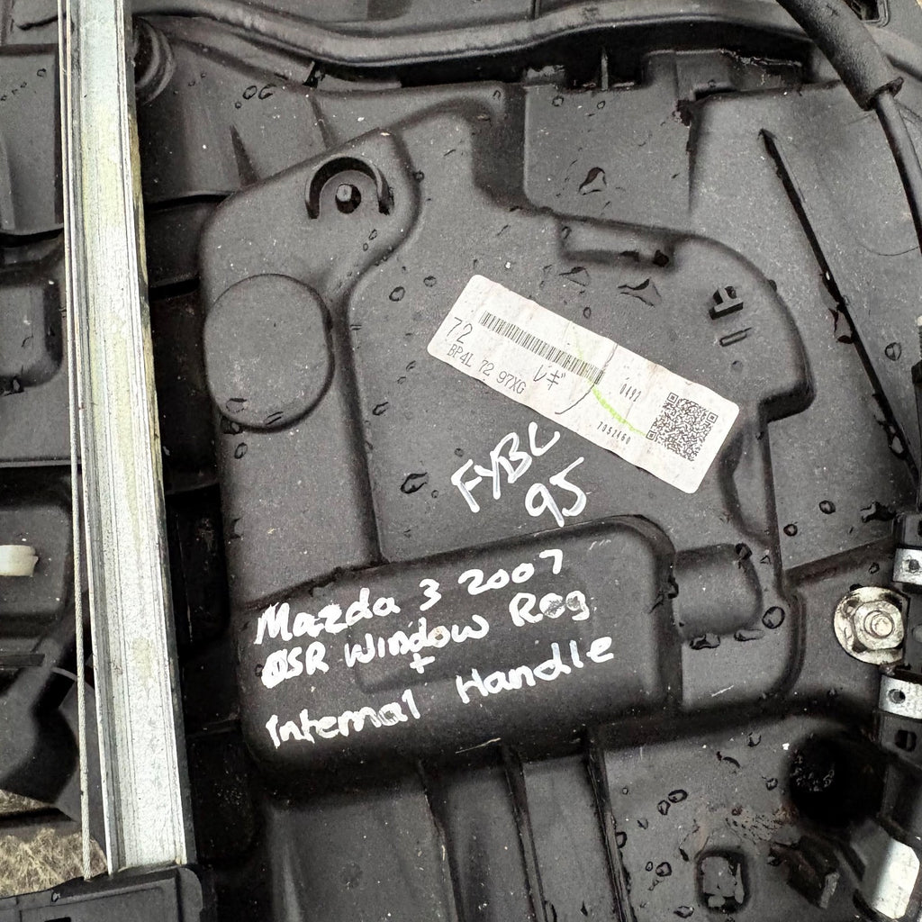 Mazda 3 Rear Right Manual Window Regulator & Inner Door Handle BP4L7297XG 03-08