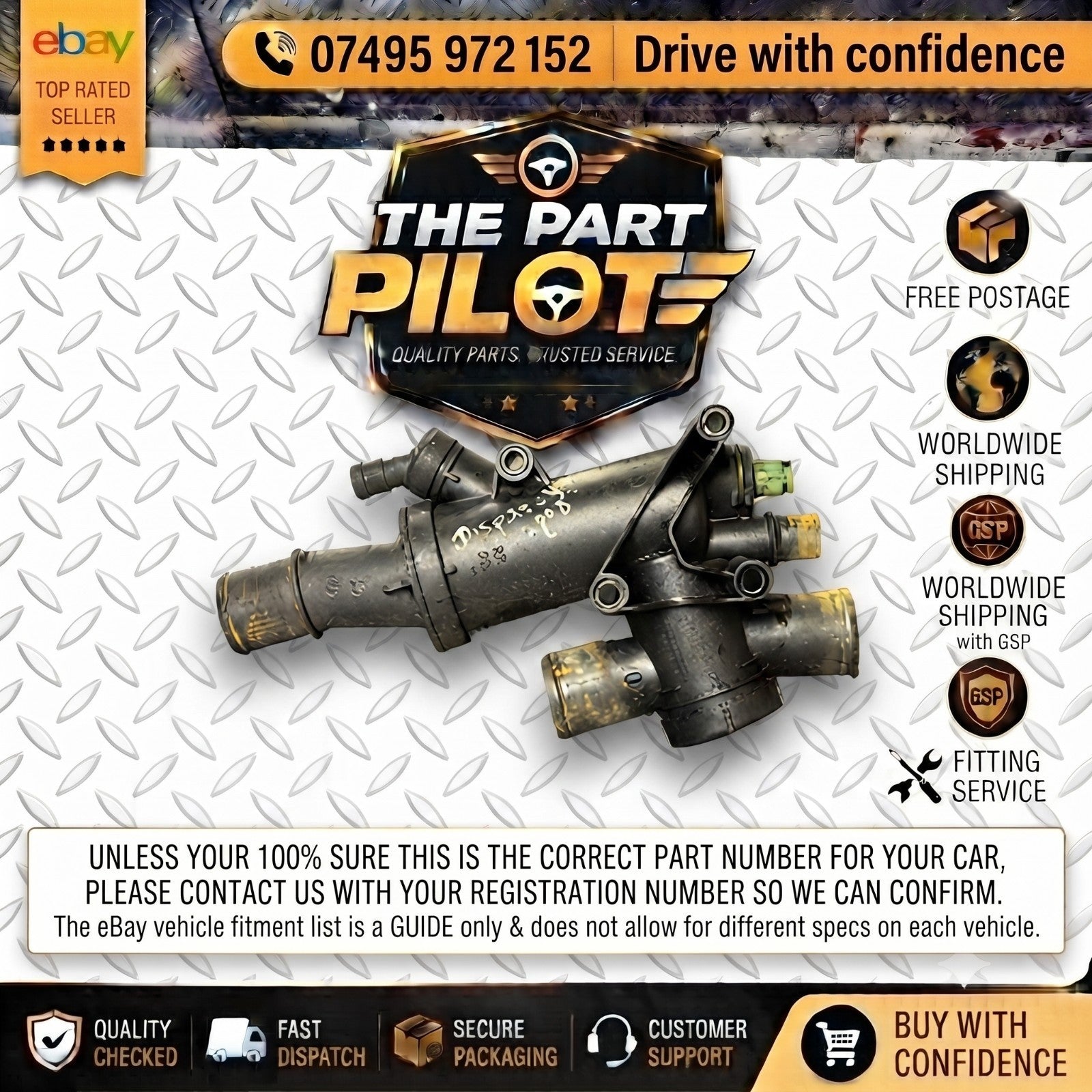 Citroen Dispatch II 2.0 HDi 140 RHR Thermostat Housing 2007-2016