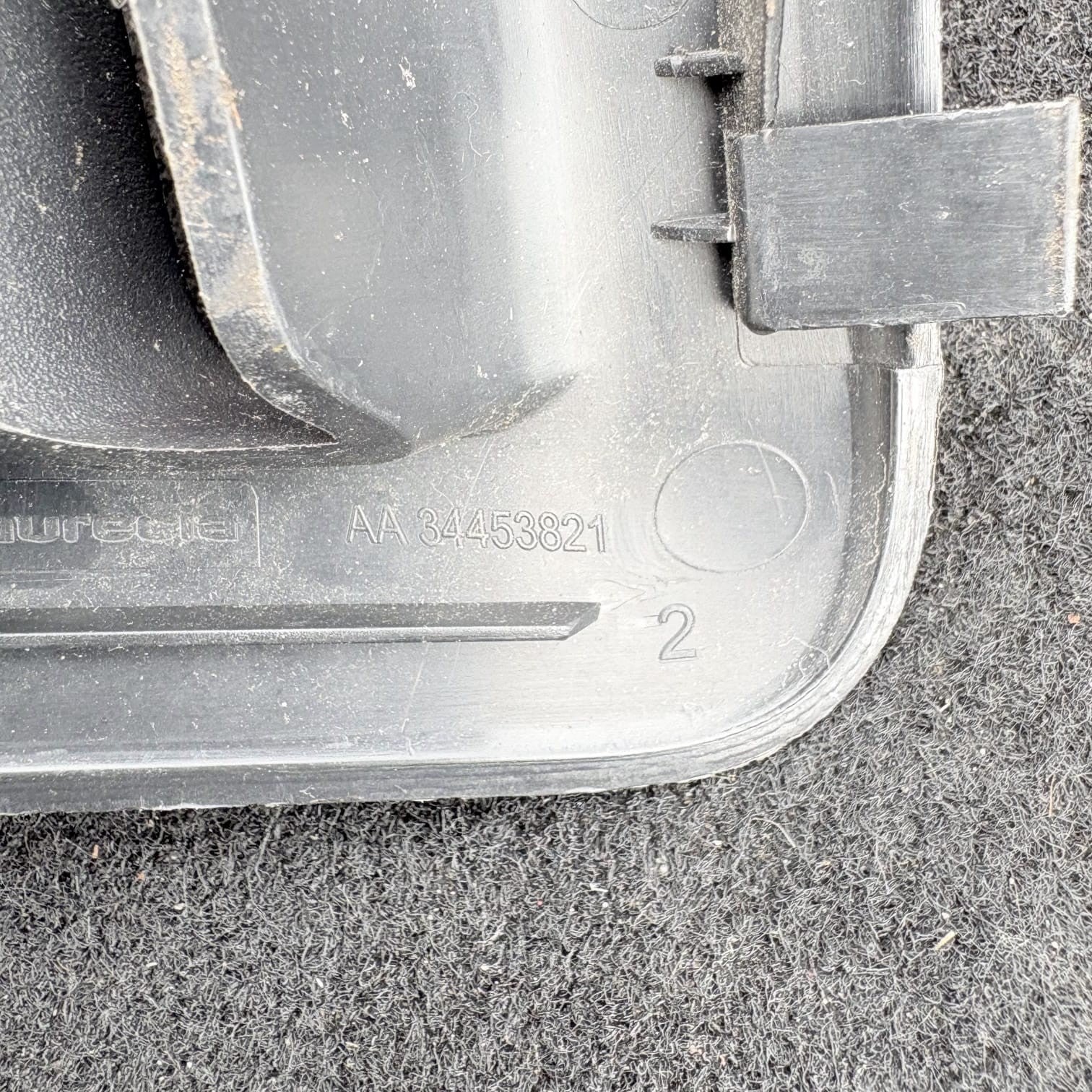 Citroen C3 Mk2 2010-2016 Boot Side Panel Trim Carpet Vent AA34453821